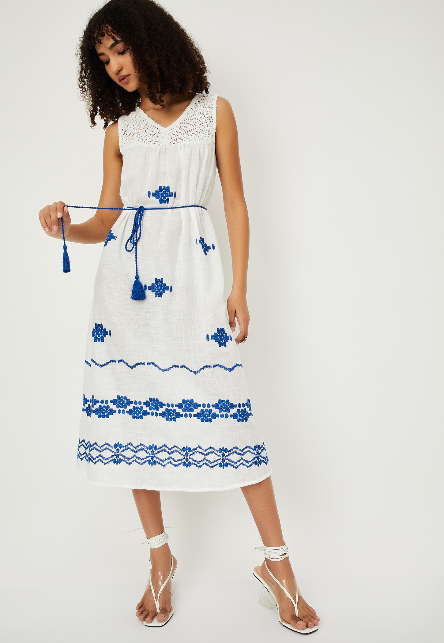 Women Embroidered Midi Dress-picture-17