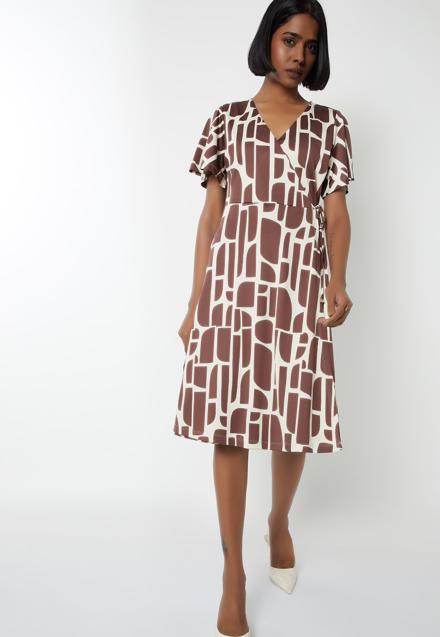 Women Printed Wrap Dress-picture-47