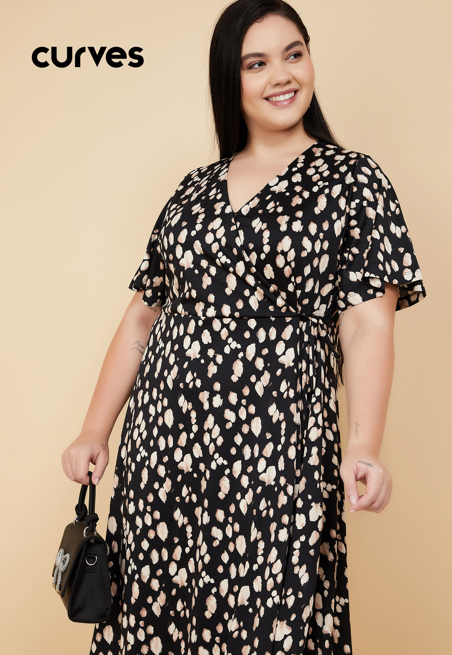 Women Printed Wrap Dress-picture-15