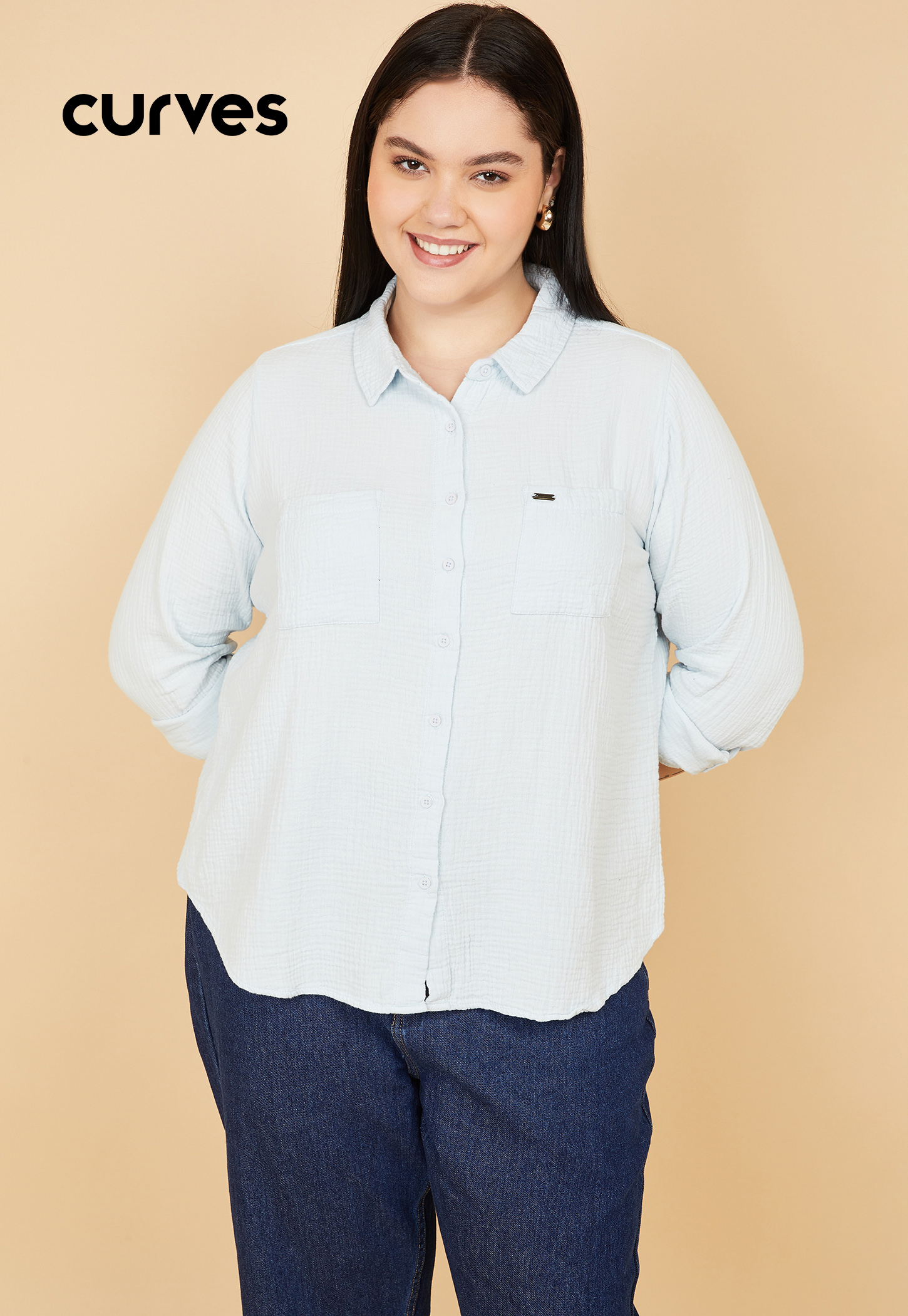 Women Textured Regular Fit Shirt