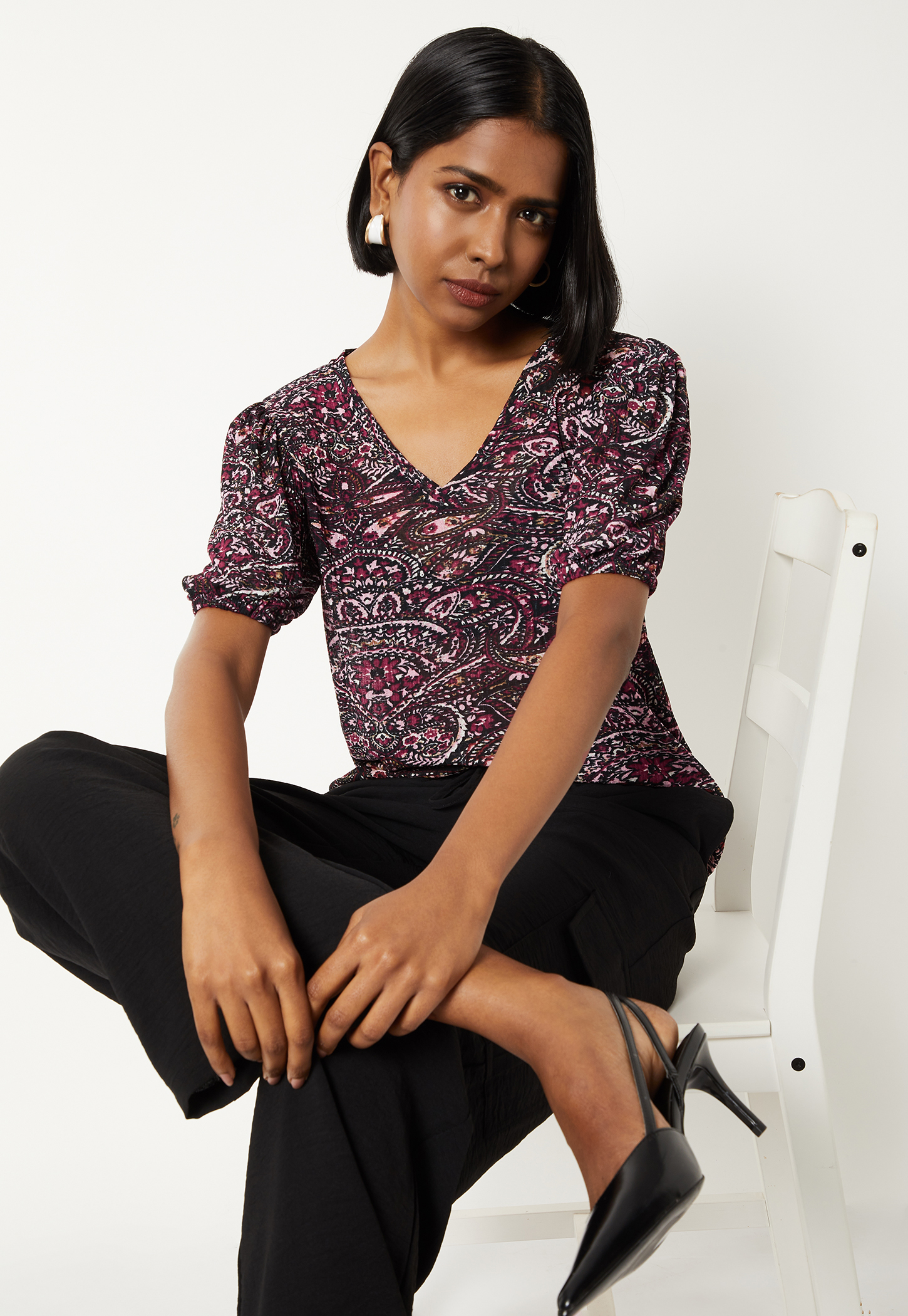 Women Paisley Print Top-picture-34