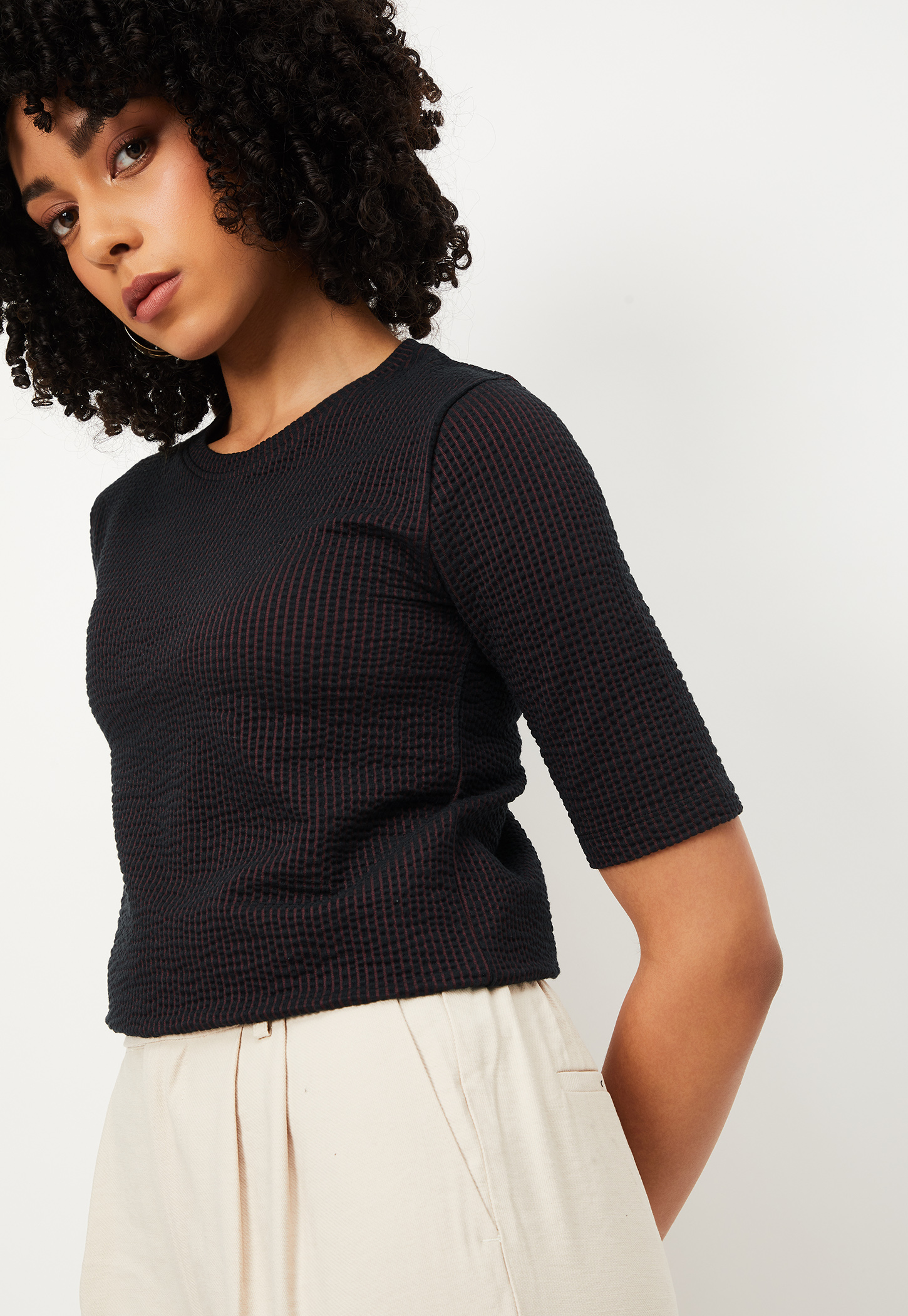 Women Seersucker T-shirt-picture-12