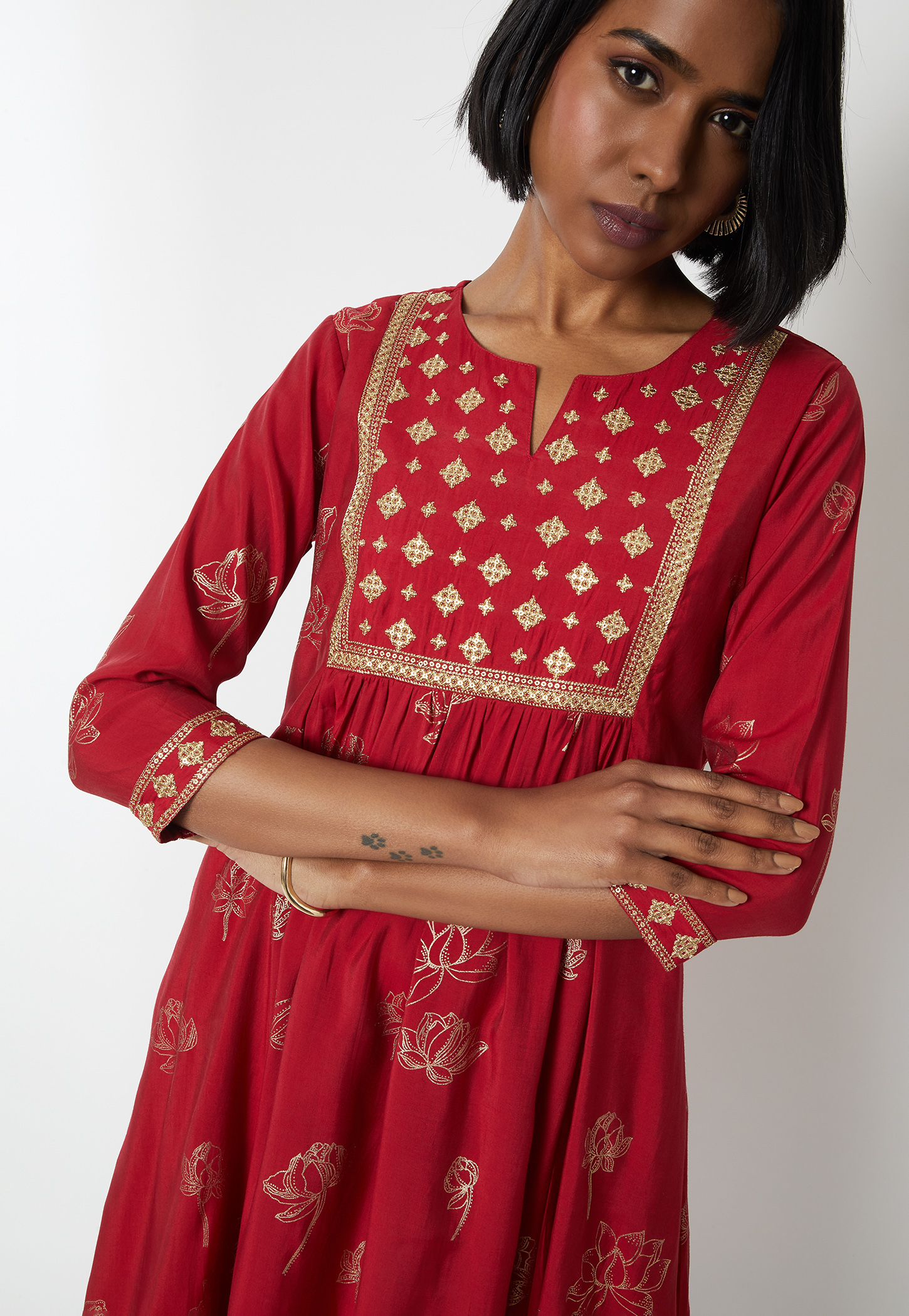 Women Embellished A-line Kurta-image-19