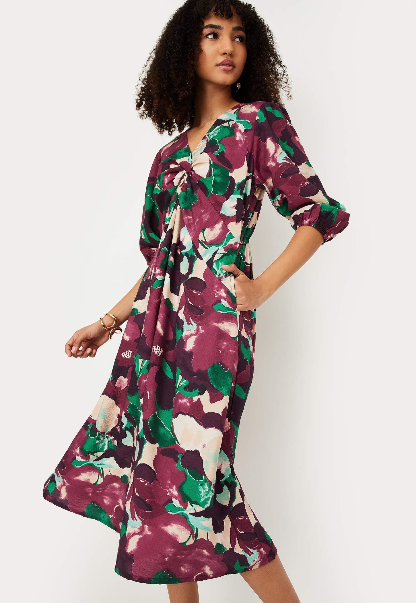 Women Printed A-line Midi Dress-picture-34