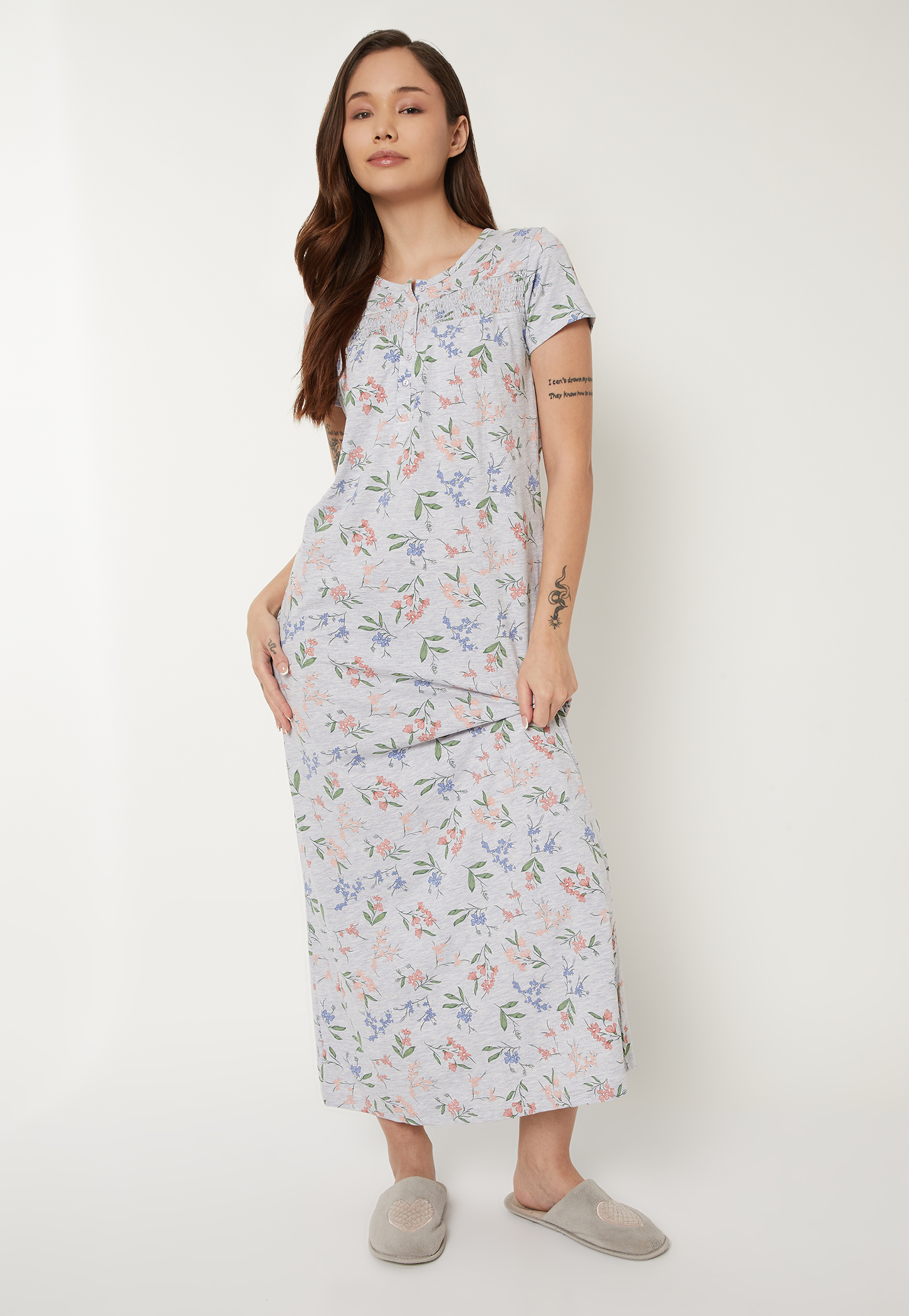 Women Floral Print Nightgown-picture-50