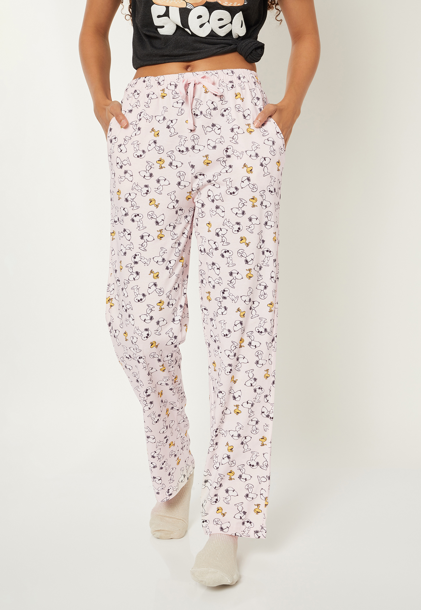 Women Peanuts Print Pyjamas-image-3