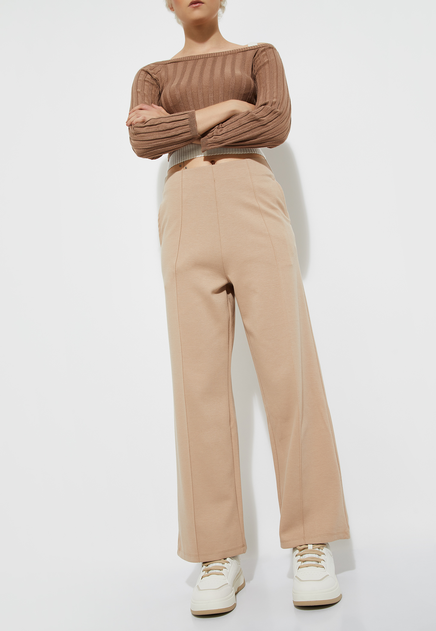 ALAYA F x URB_N Textured Wide Leg Trousers-picture-41