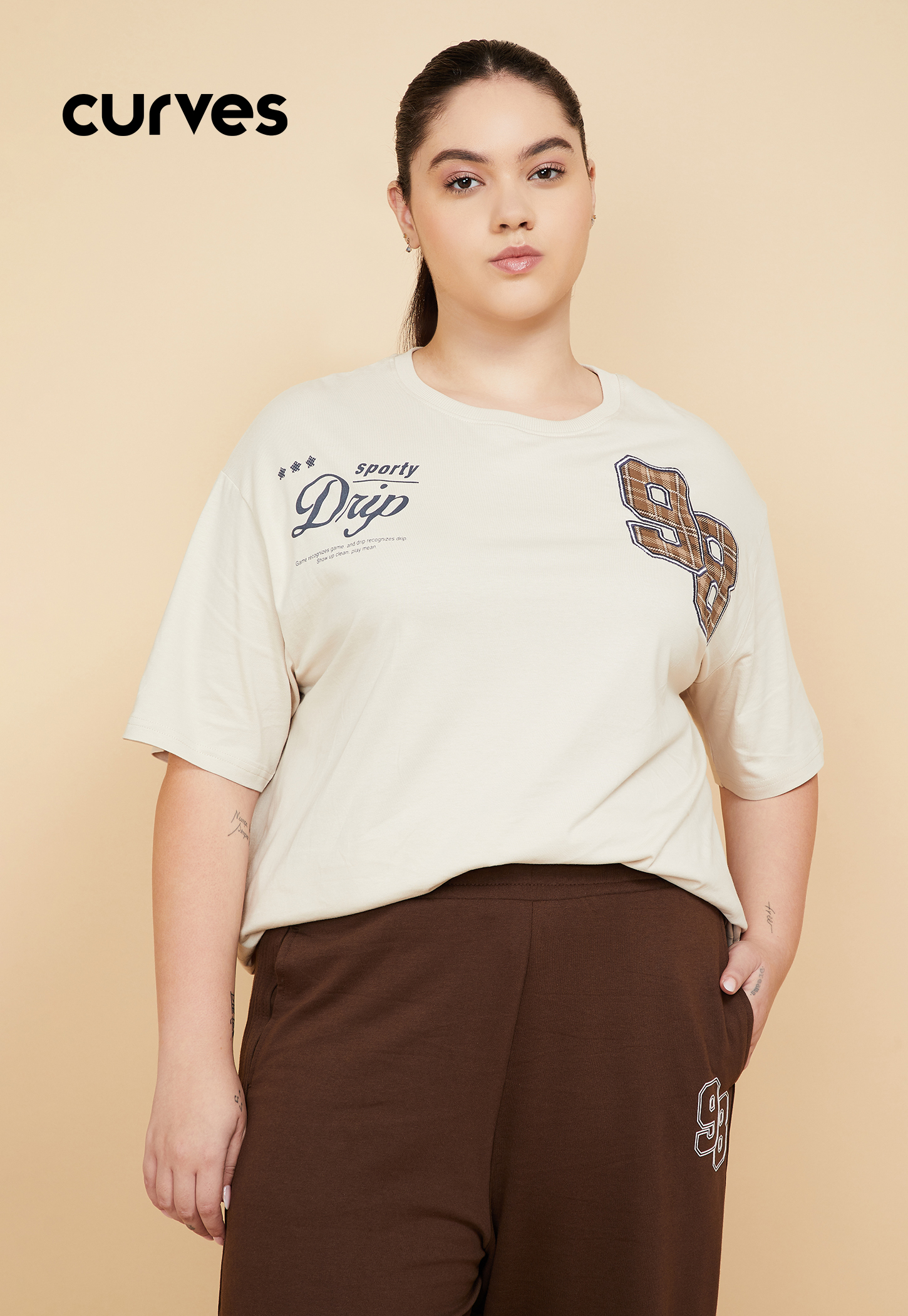 Women Printed Oversized Fit Sports T-shirt-picture-19