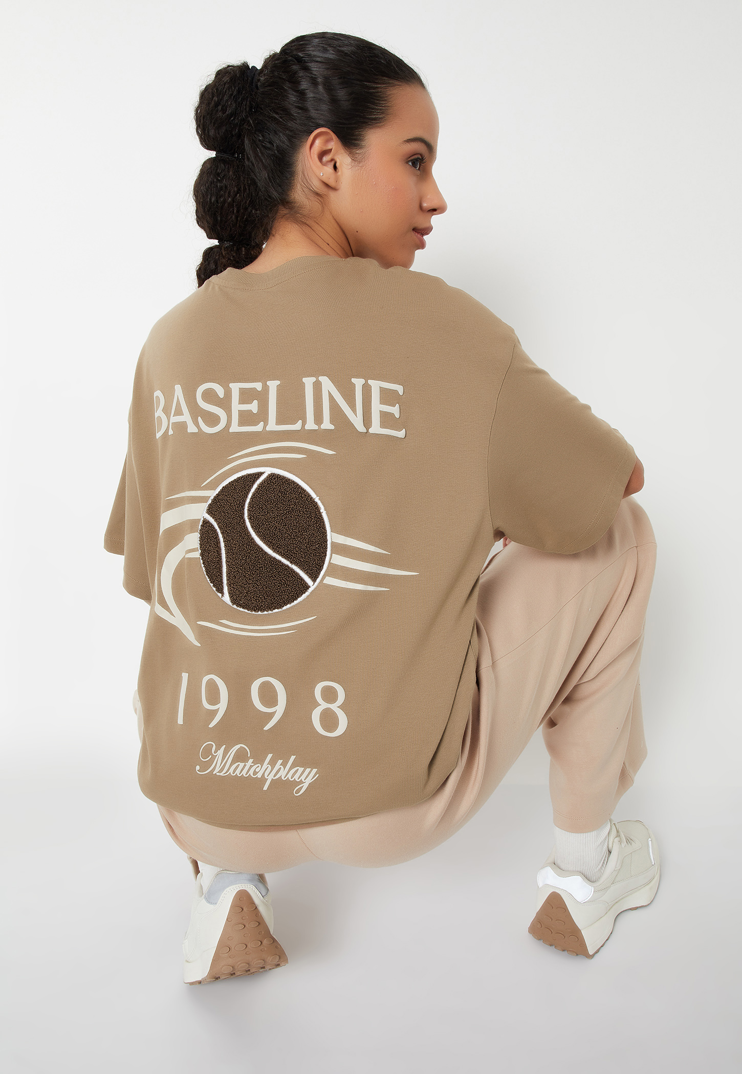 Women Back Print Oversized Sports T-shirt-picture-37