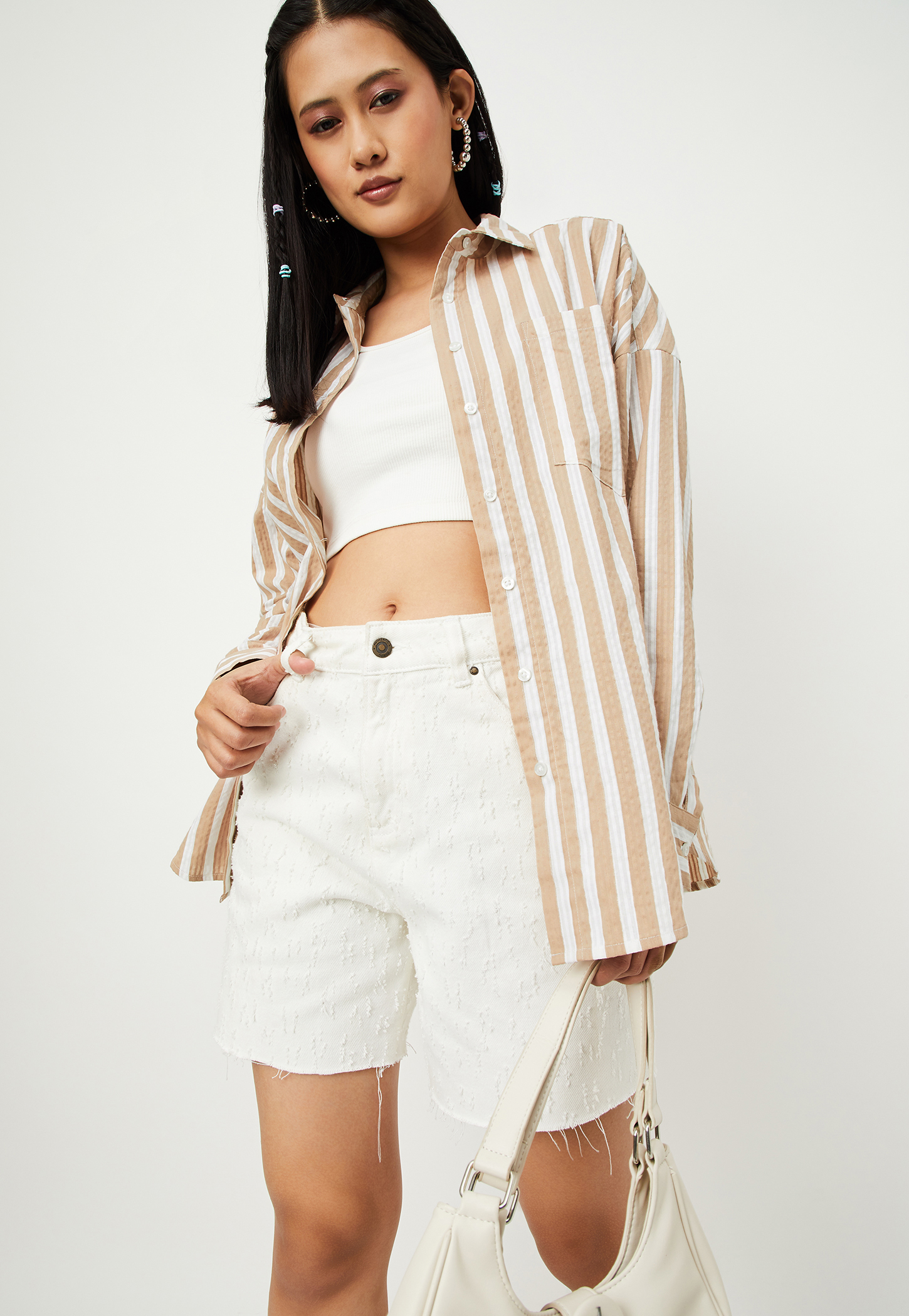 Women Striped Oversized Shirt-picture-46