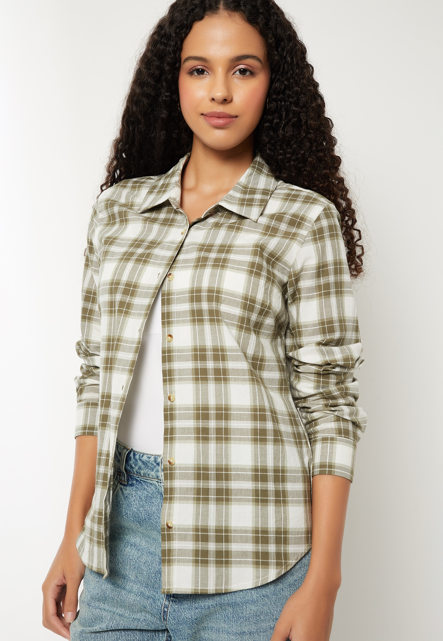 Women Checked Slim Fit Shirt-picture-40