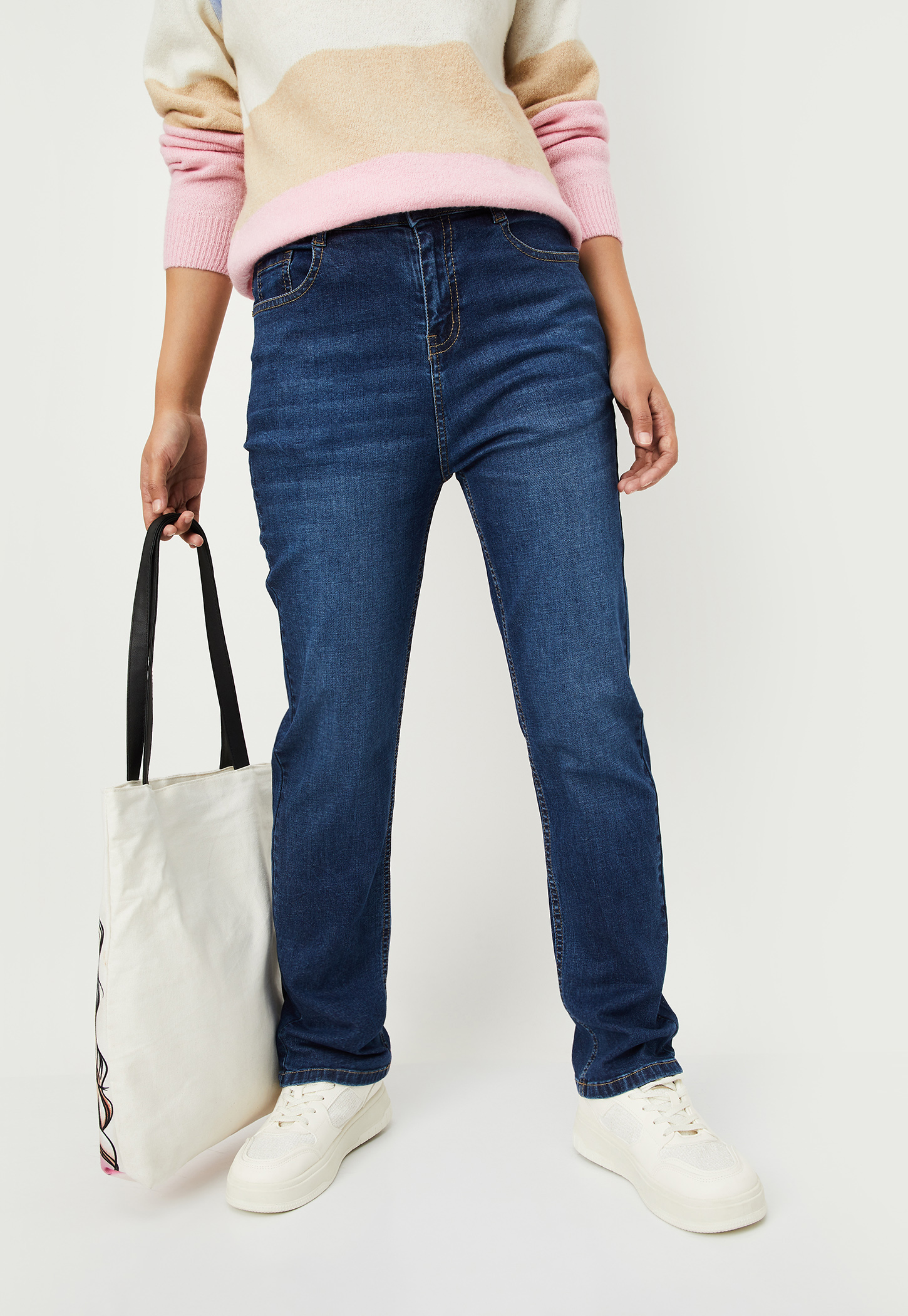 Women Washed Slim Straight Jeans-picture-20