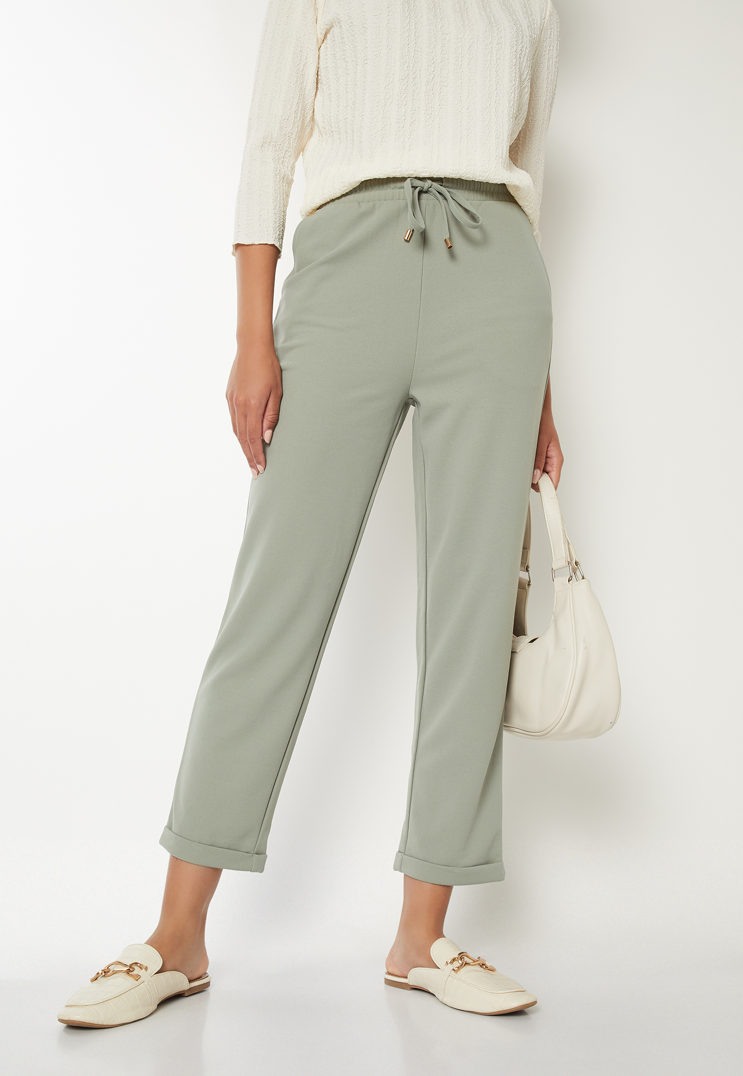 Women Textured Trousers-picture-43