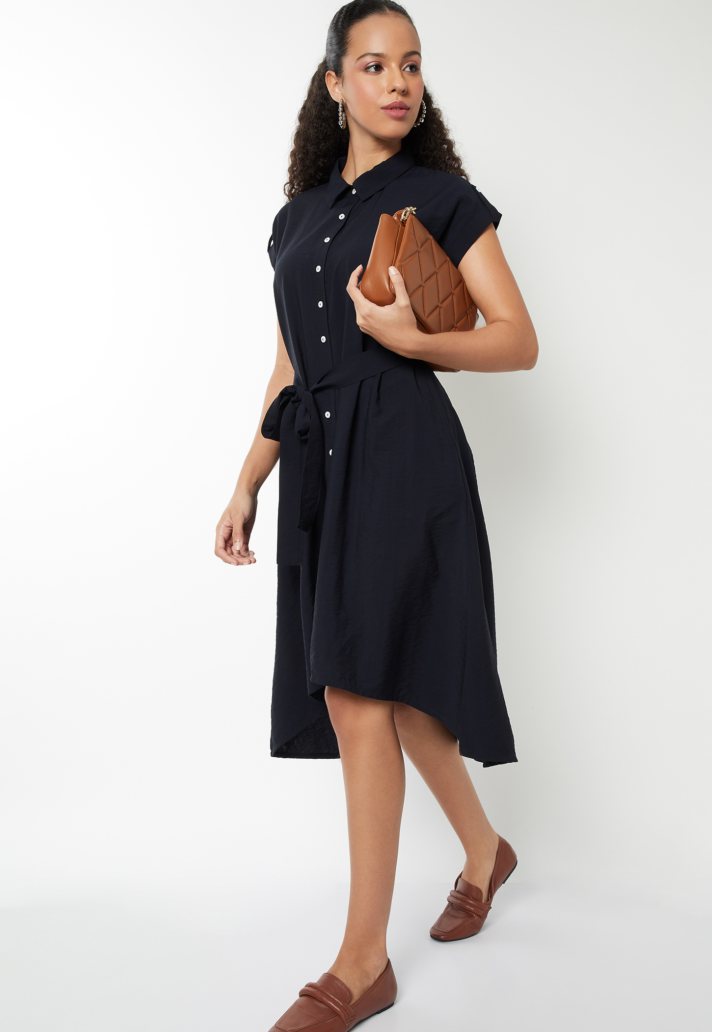 Women Solid A-line Dress-picture-15