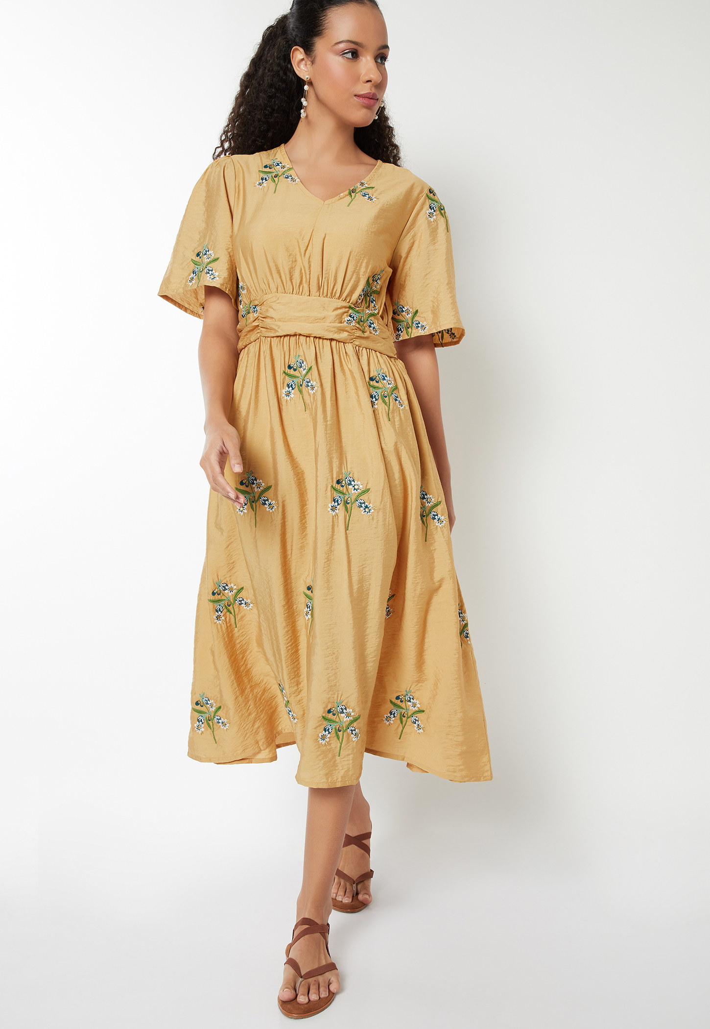Women Embroidered A-line Dress-picture-10