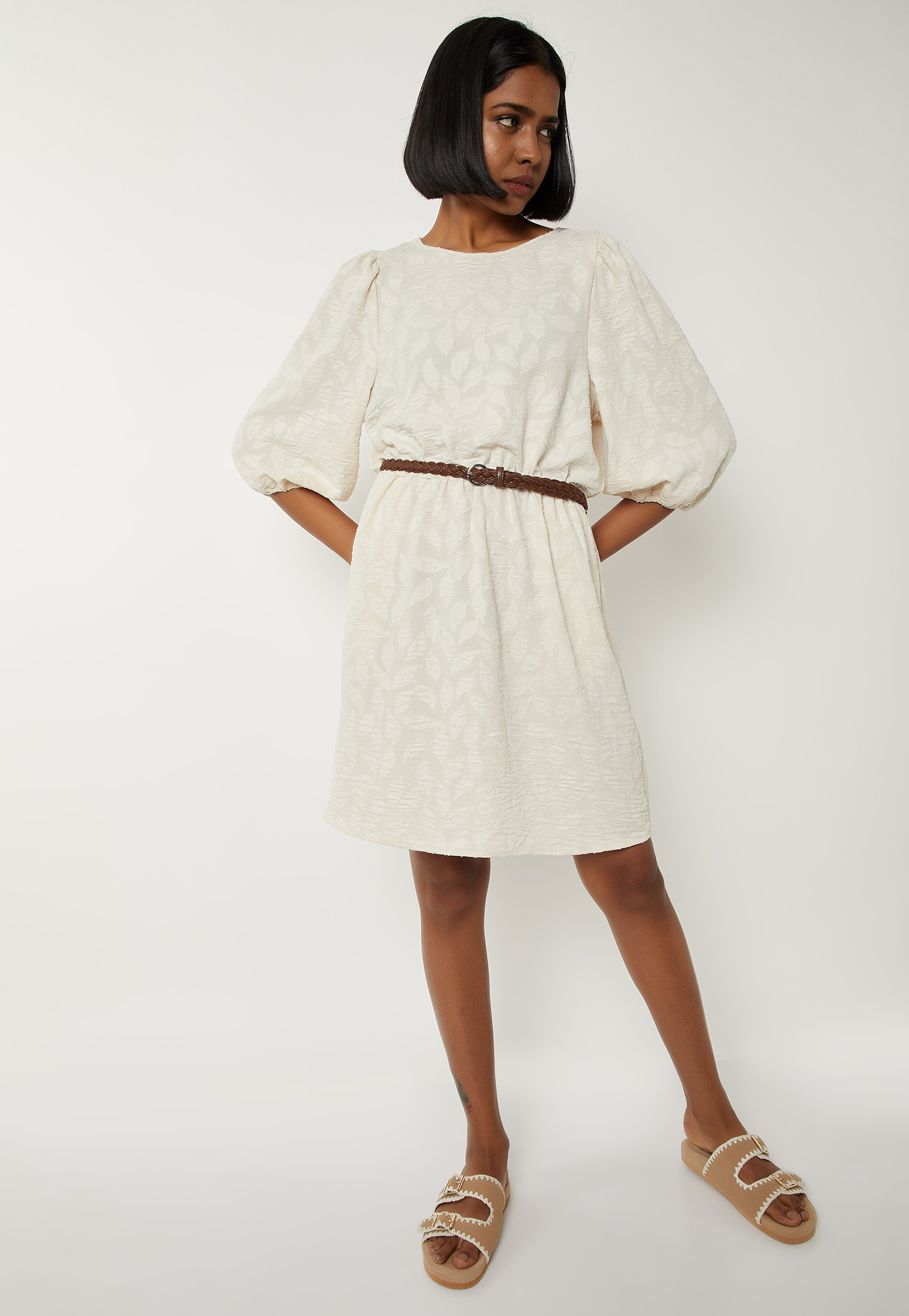 Women Jacquard A-line Dress-picture-35