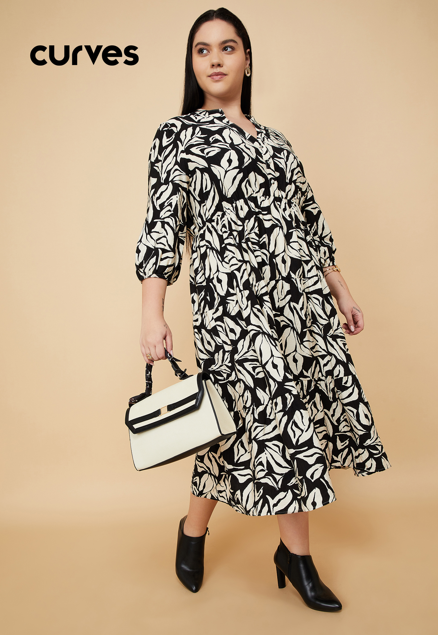 Women Printed Tiered Dress-picture-42