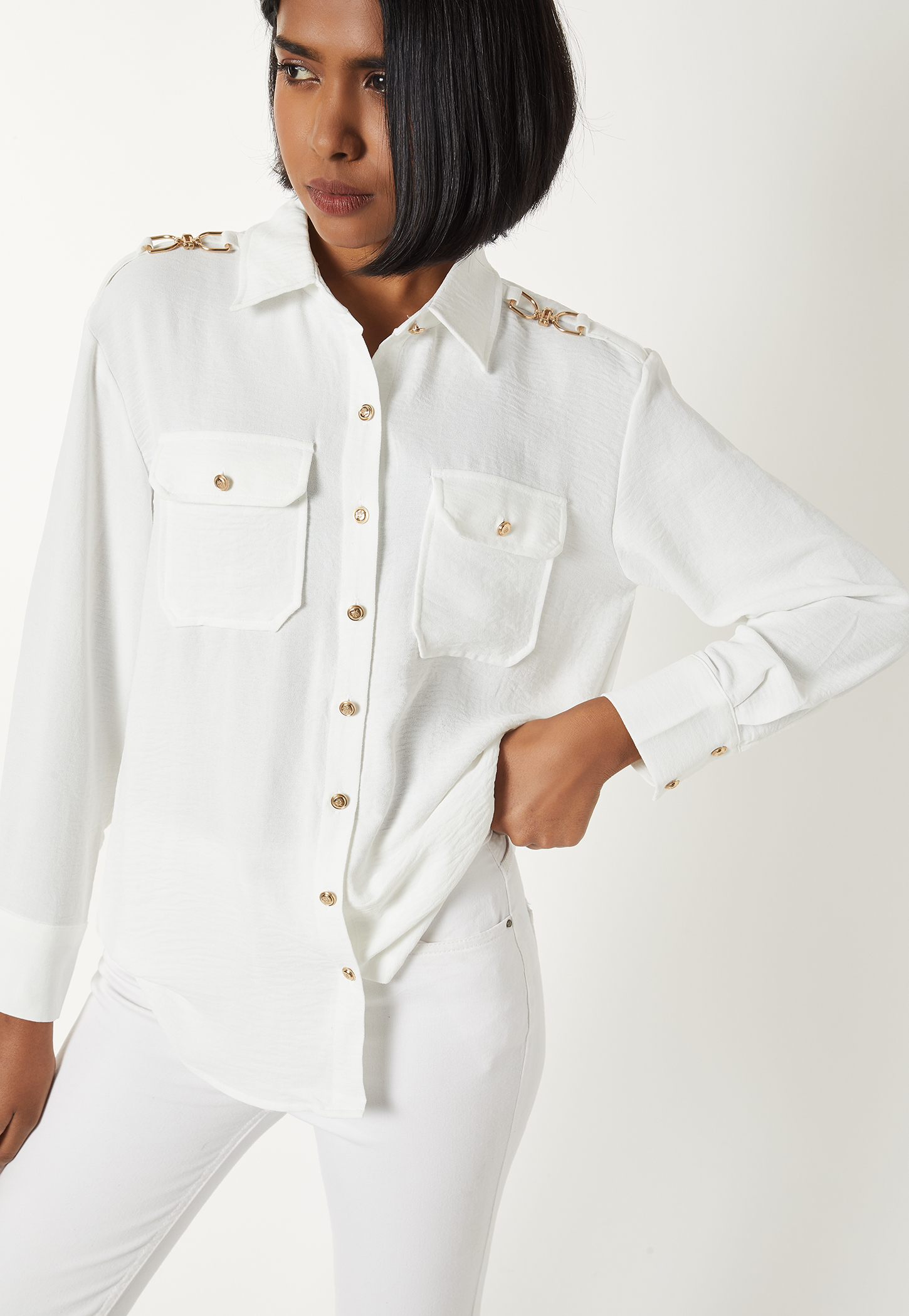 Women Textured Regular Fit Shirt-picture-16