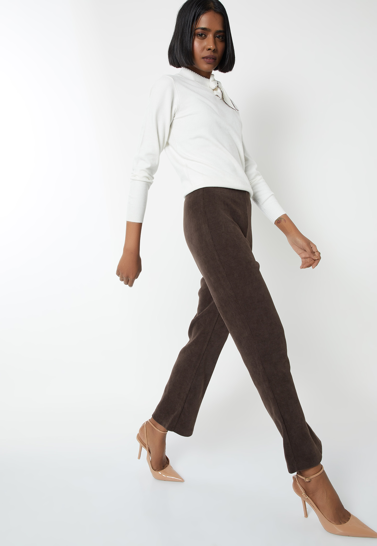 Kalki x Max Women Knit Textured Flared Trousers-picture-28