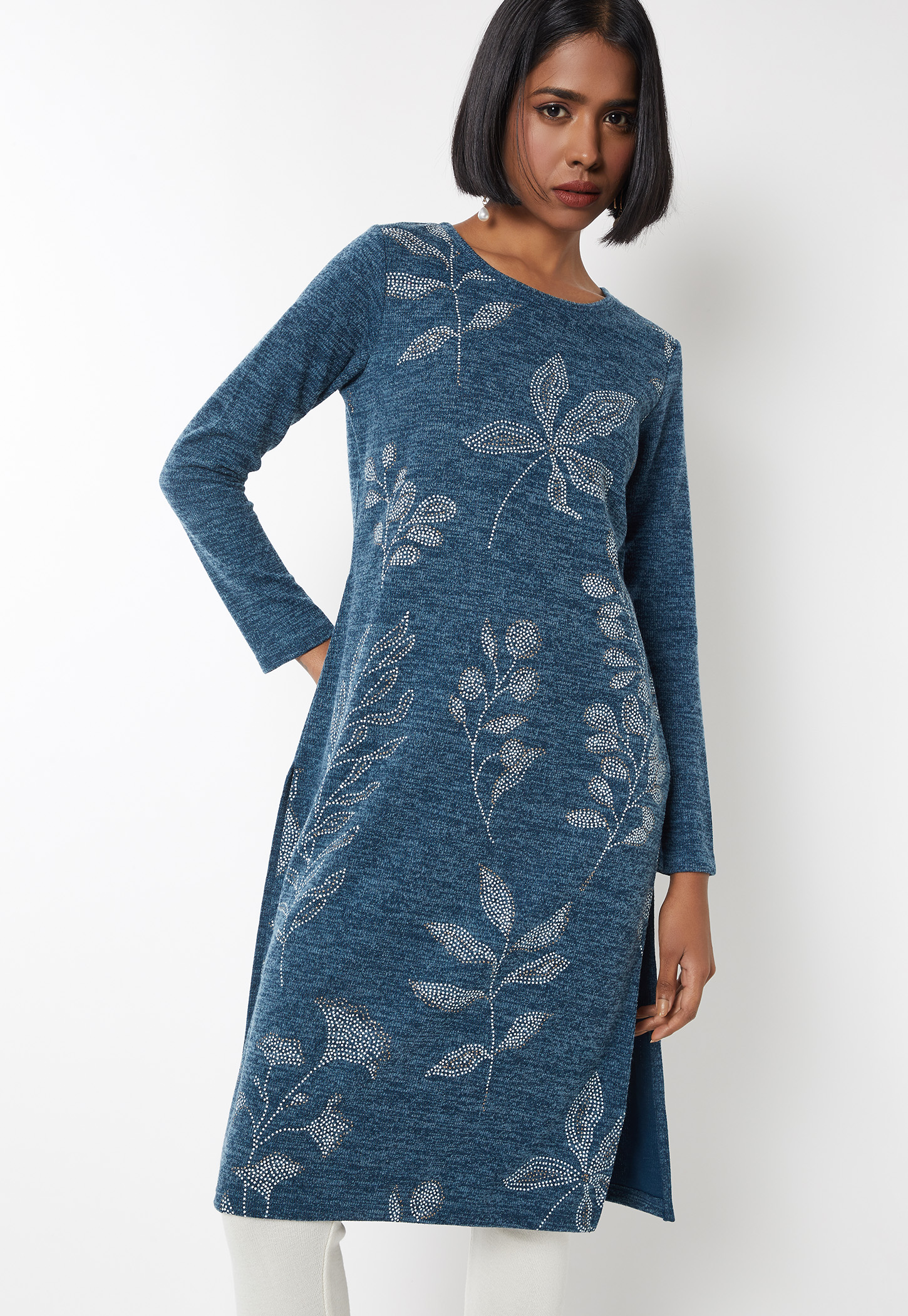 Women Knit Straight Winter Kurta-image-14