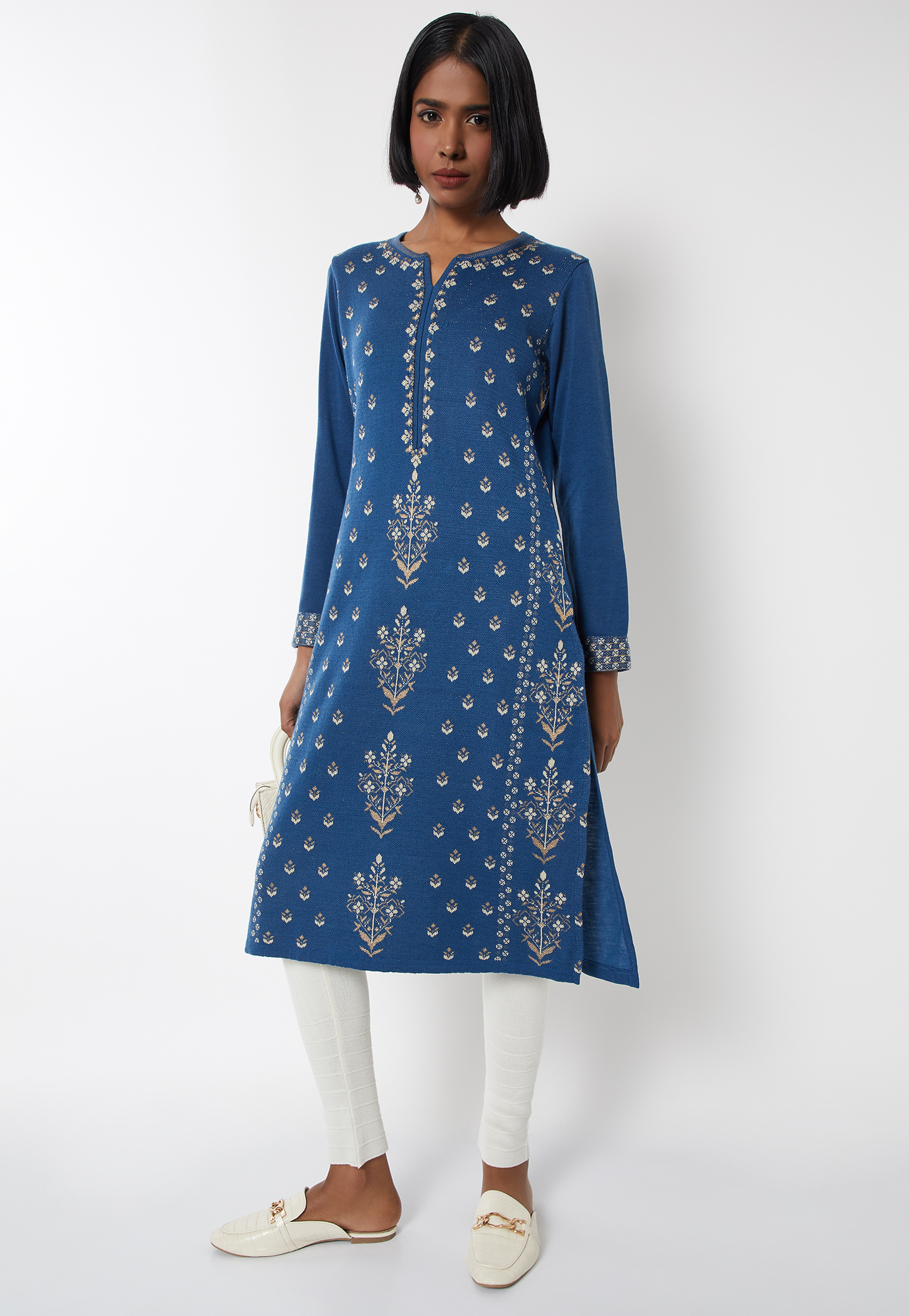Women Knit Straight Winter Kurta-image-21