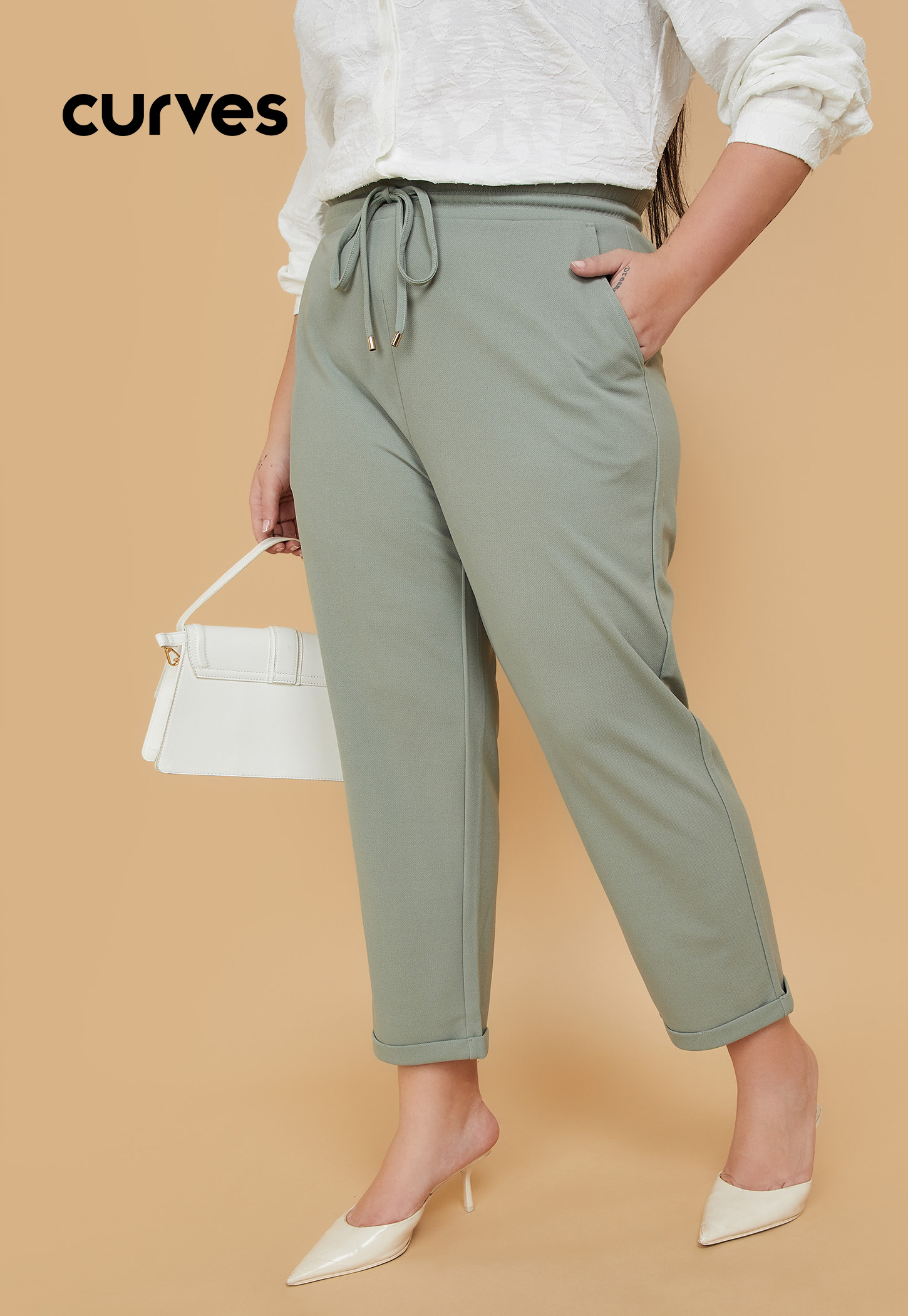 Women Textured Trousers-picture-12