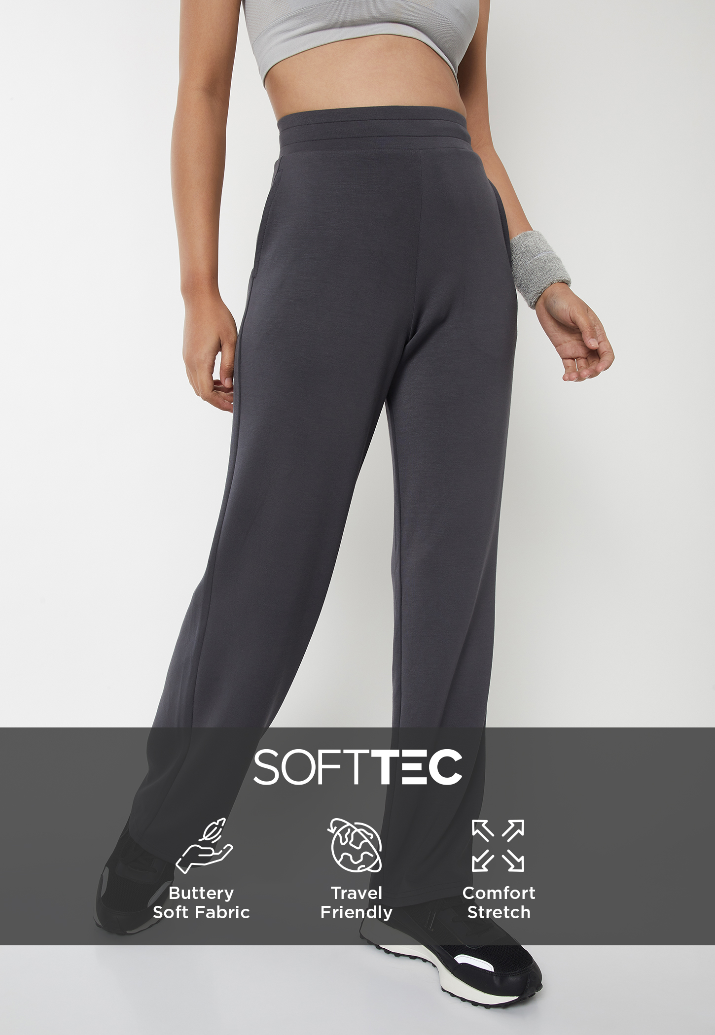 Women Wide Leg Butter Soft Track Pants-picture-49