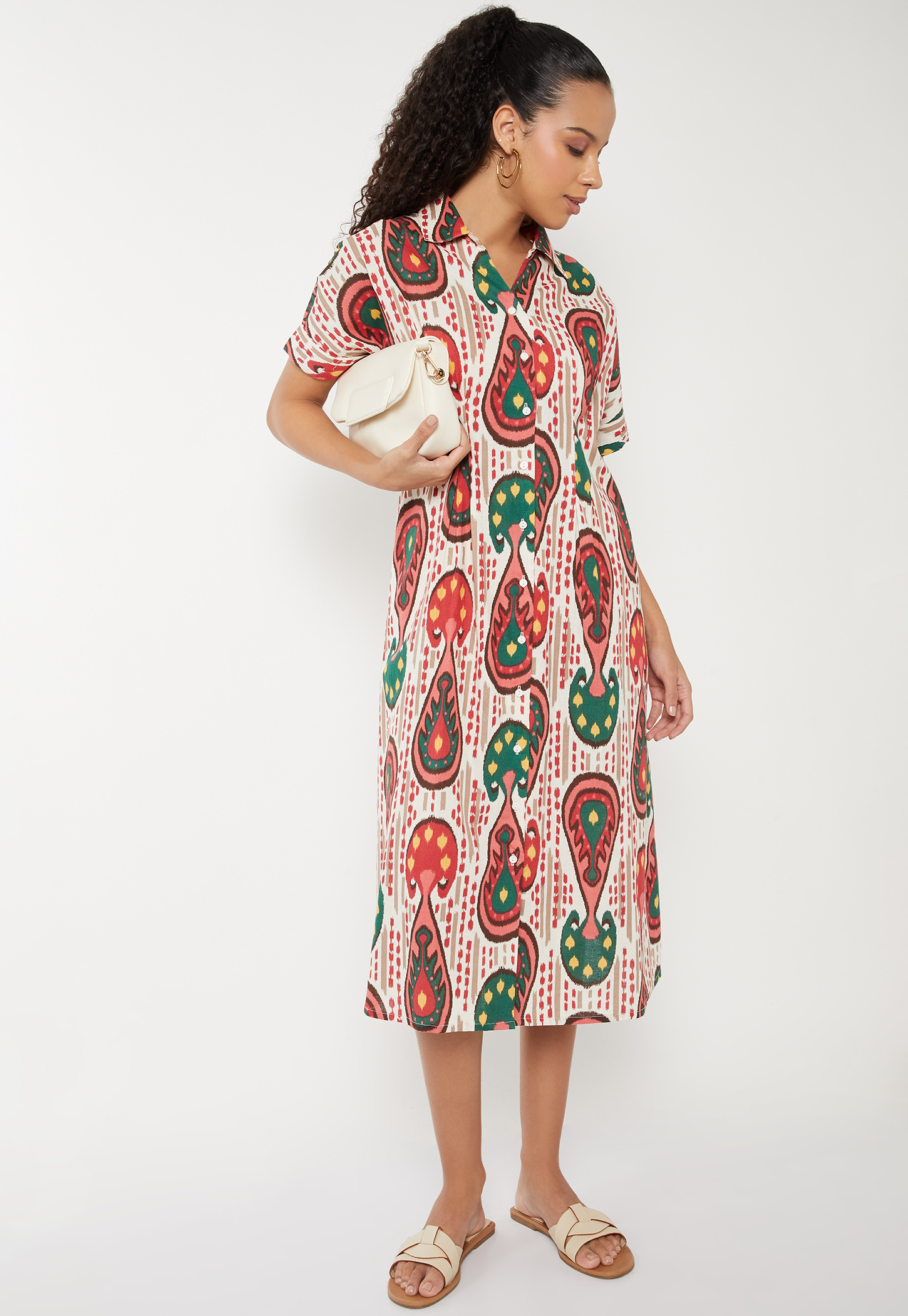 Women Printed A-line Midi Dress-picture-28
