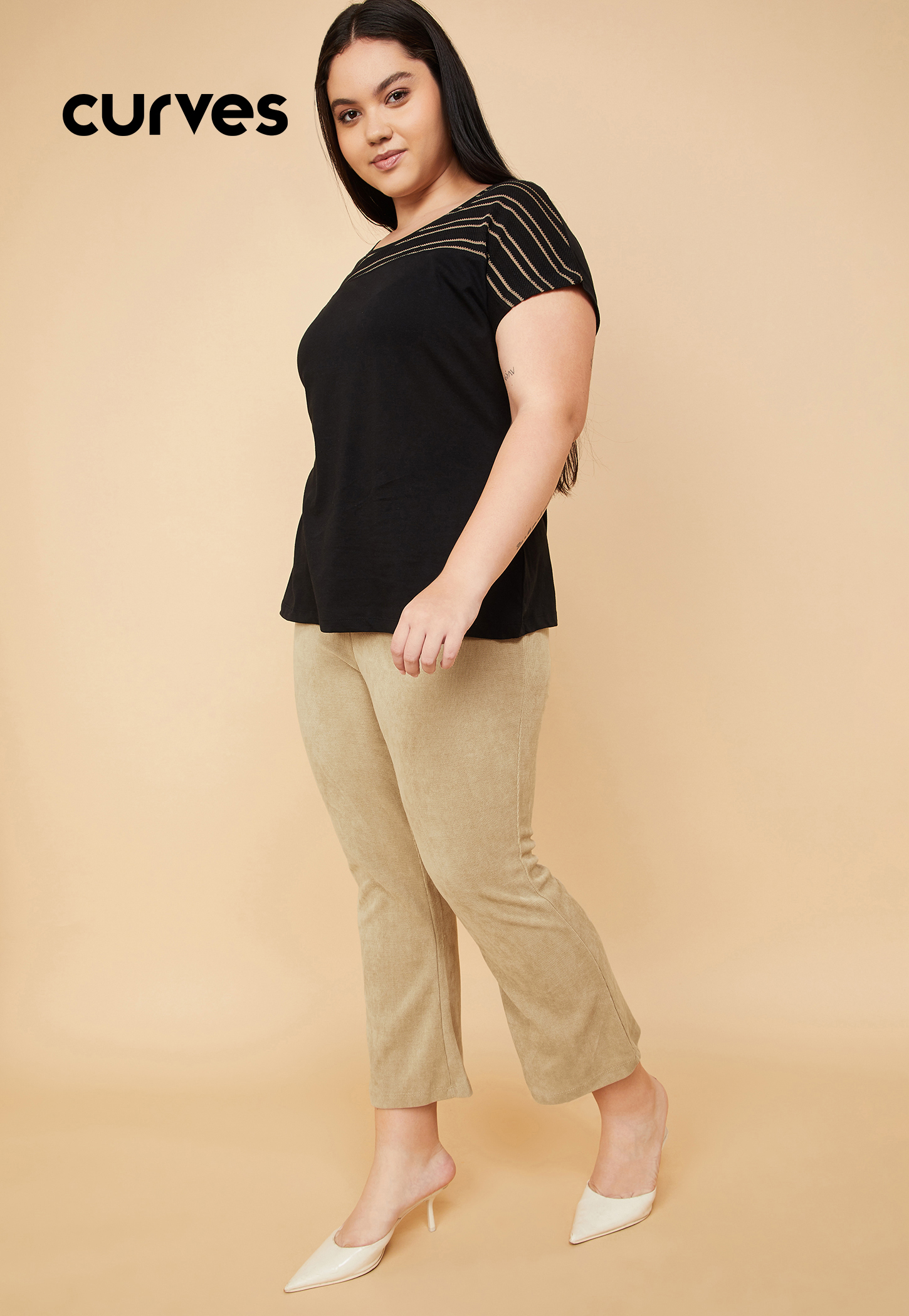 Kalki x Max Women Knit Textured Flared Trousers-picture-20