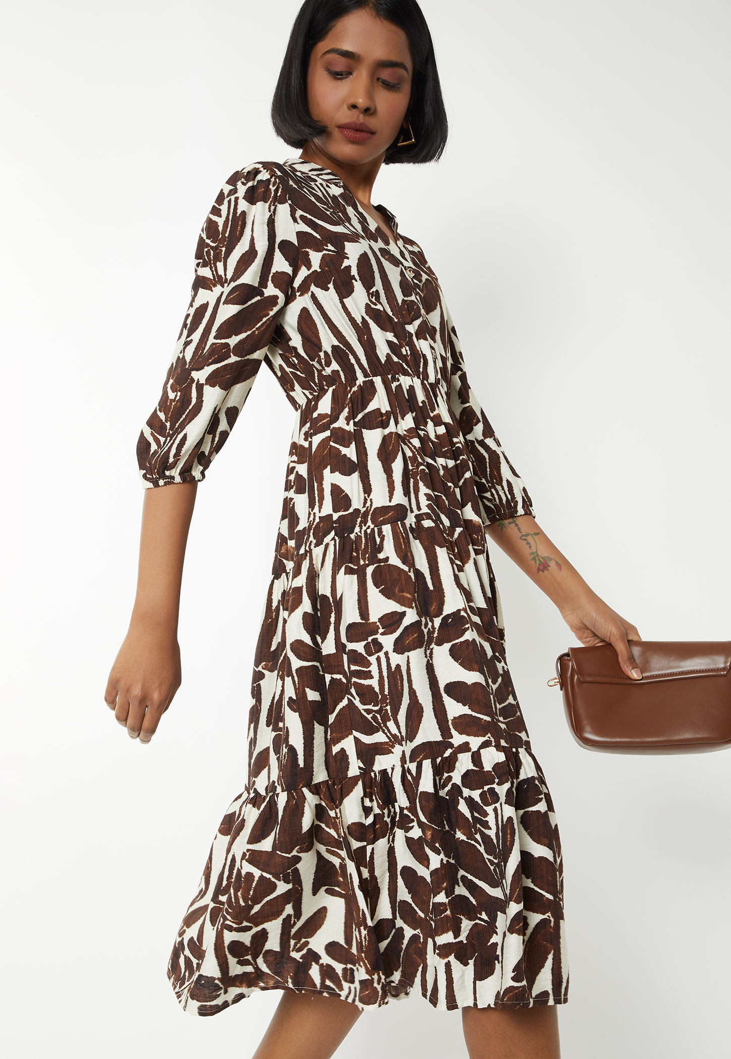 Women Printed Tiered Dress-picture-38
