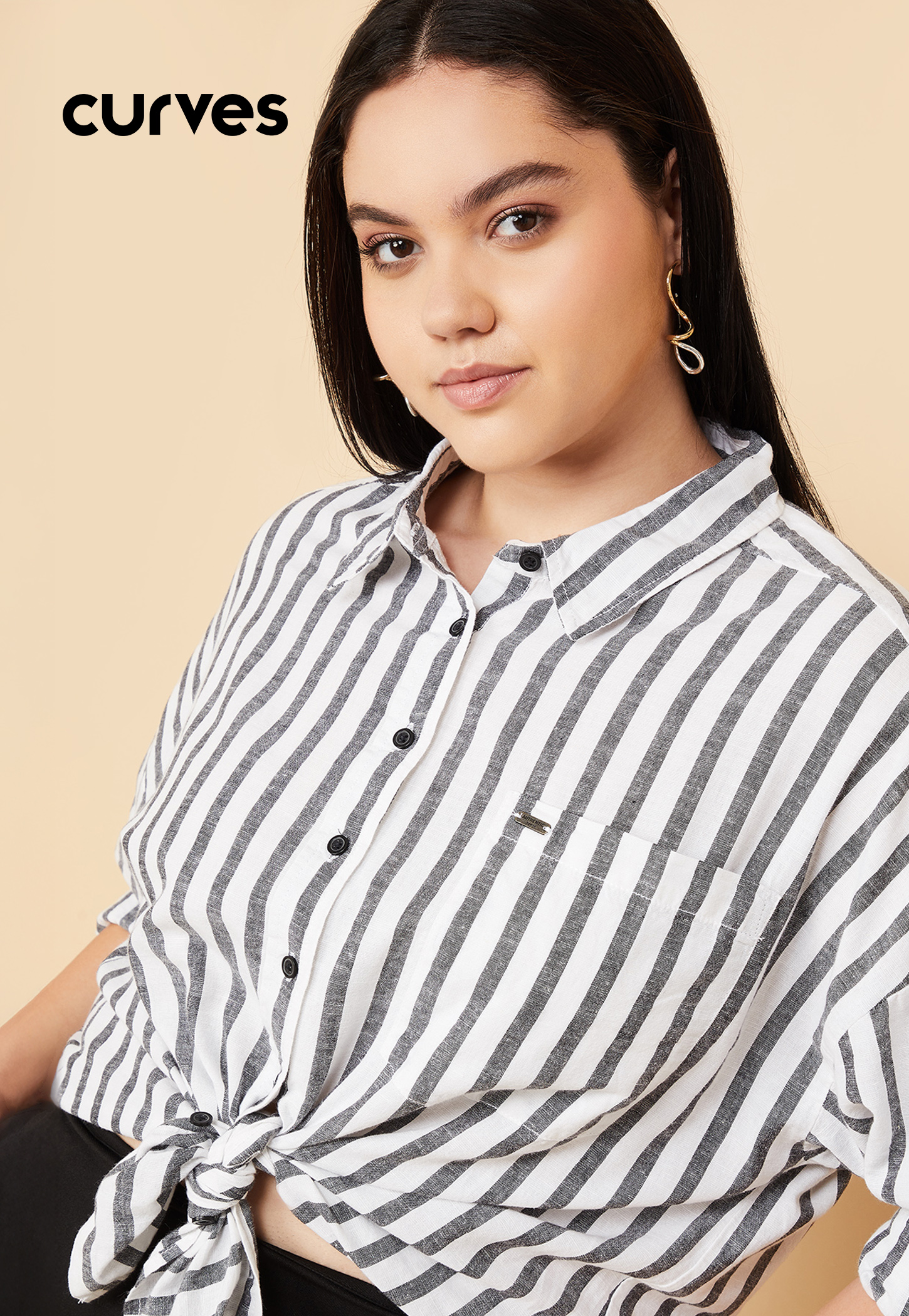 Women Striped Oversized Shirt-picture-53