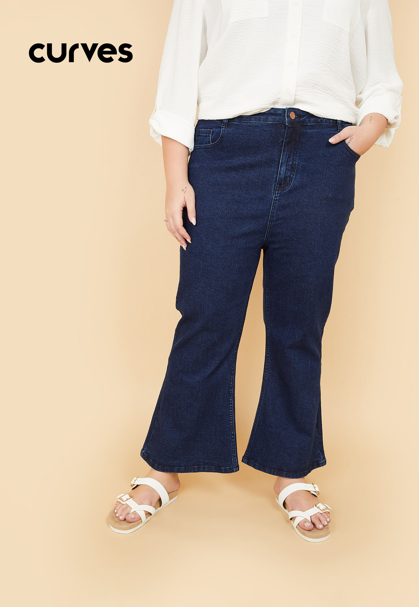 Women Washed Flared Jeans-picture-15