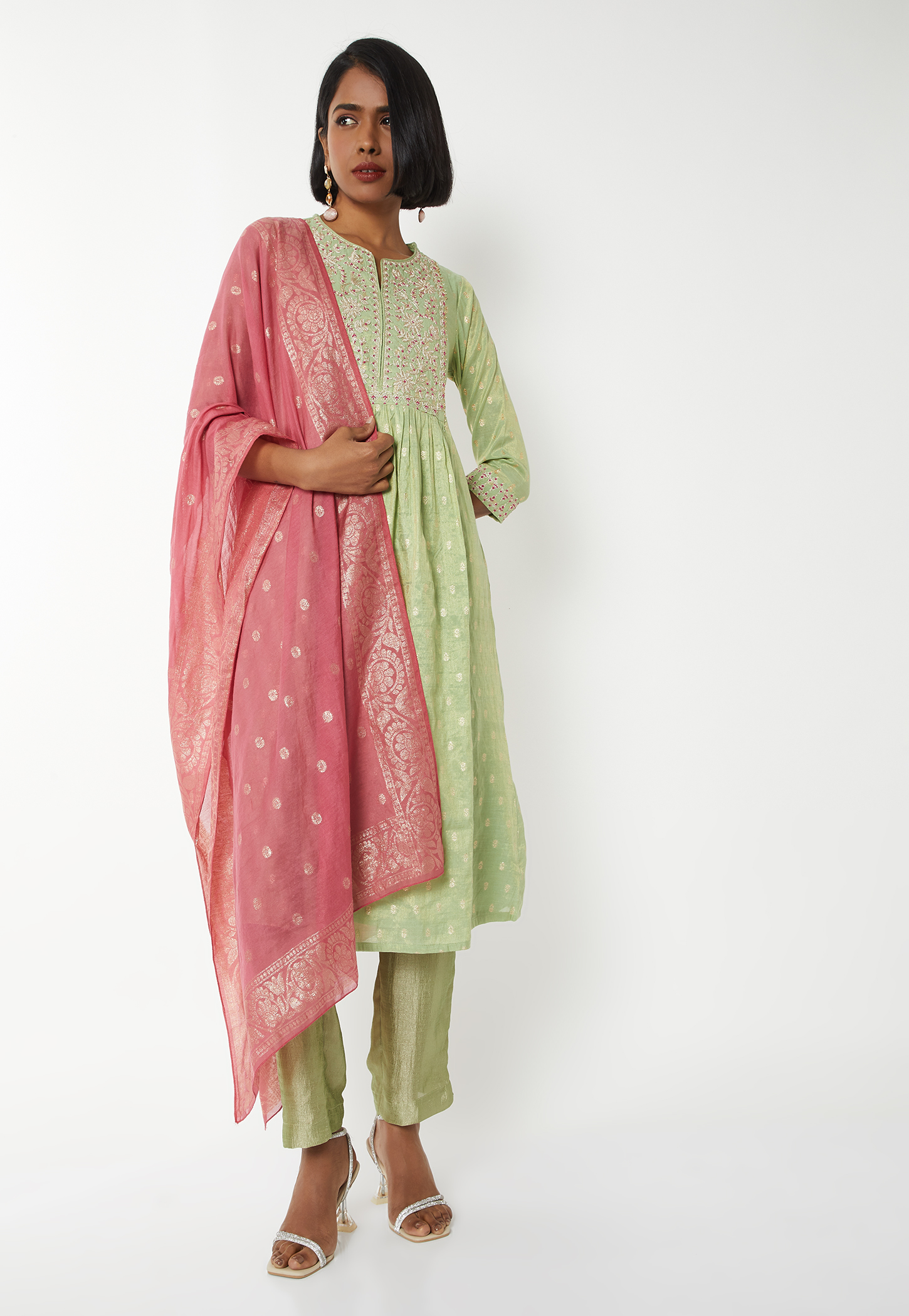 Women Embroidered A-line Kurta Set-picture-13