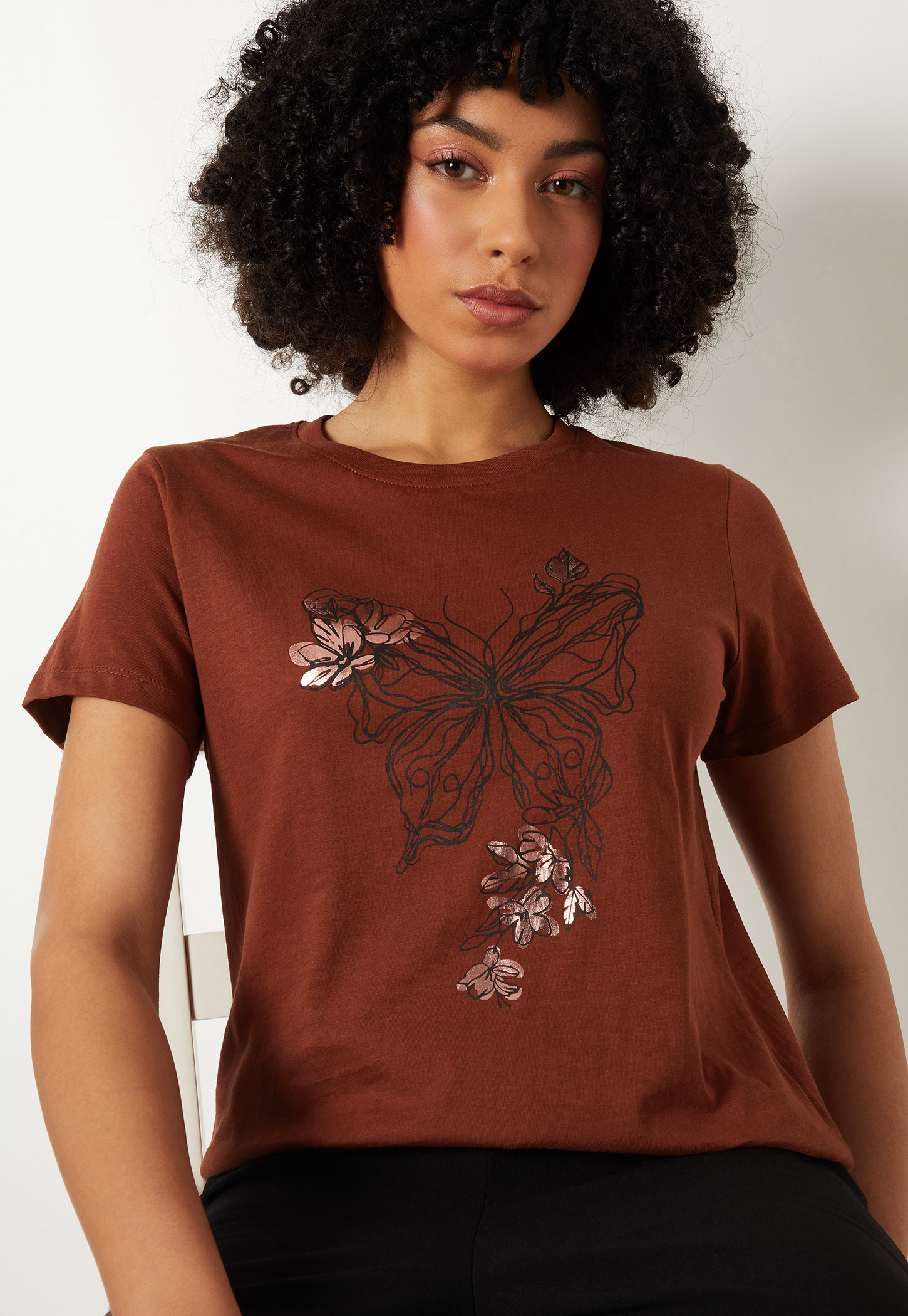 Women Floral Print T-shirt-picture-24