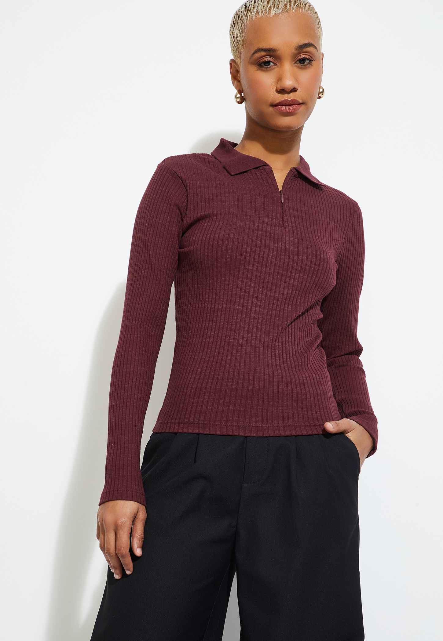 URB_N Women Ribbed Fitted Top-image-33