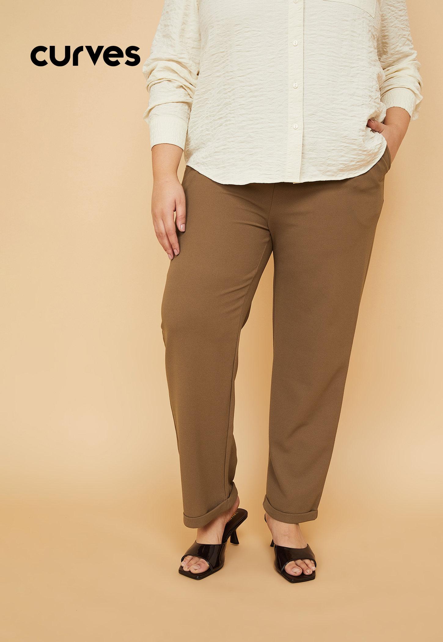 Women Solid Straight Fit Trousers-picture-40