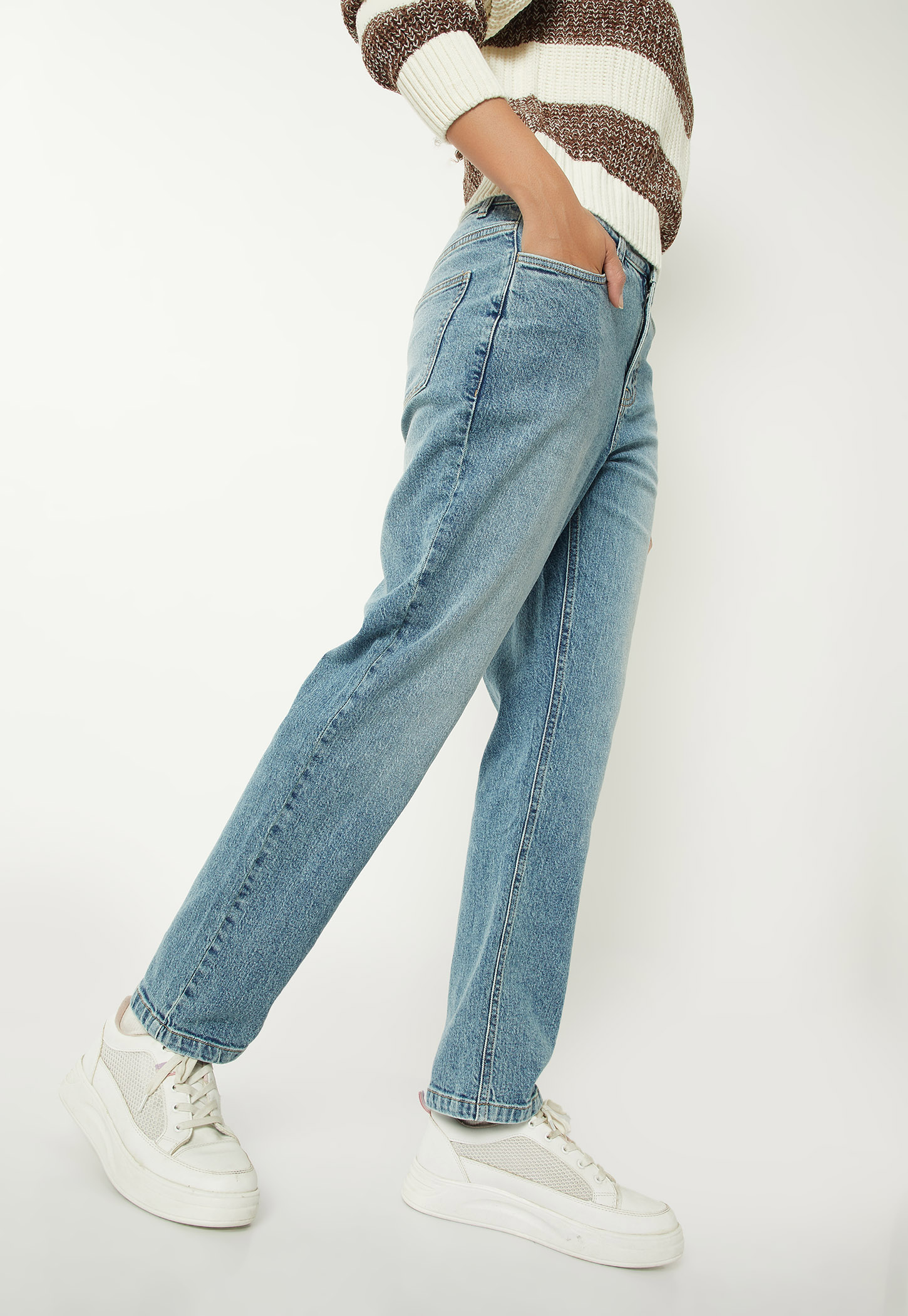 Women Washed Slim Straight Jeans-picture-35