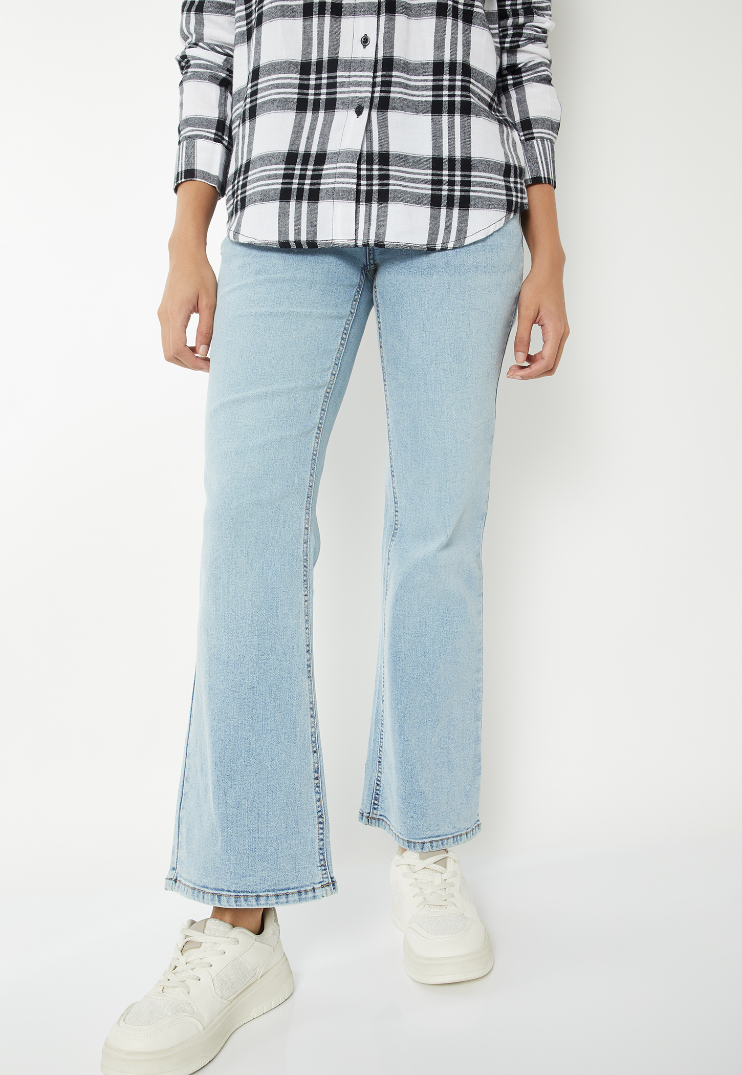 Women Washed Flared Jeans-picture-35