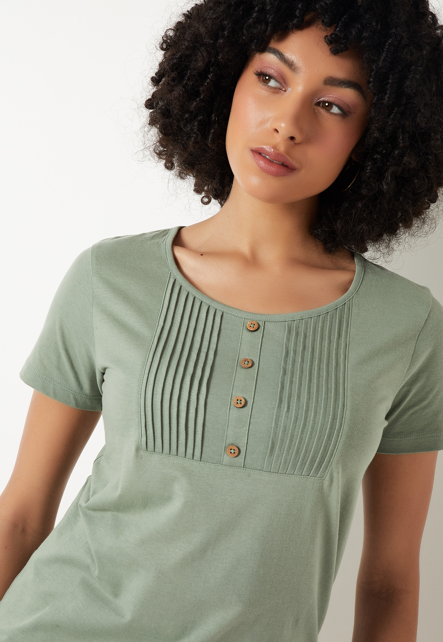 Women Pintuck Yoke Top-picture-35