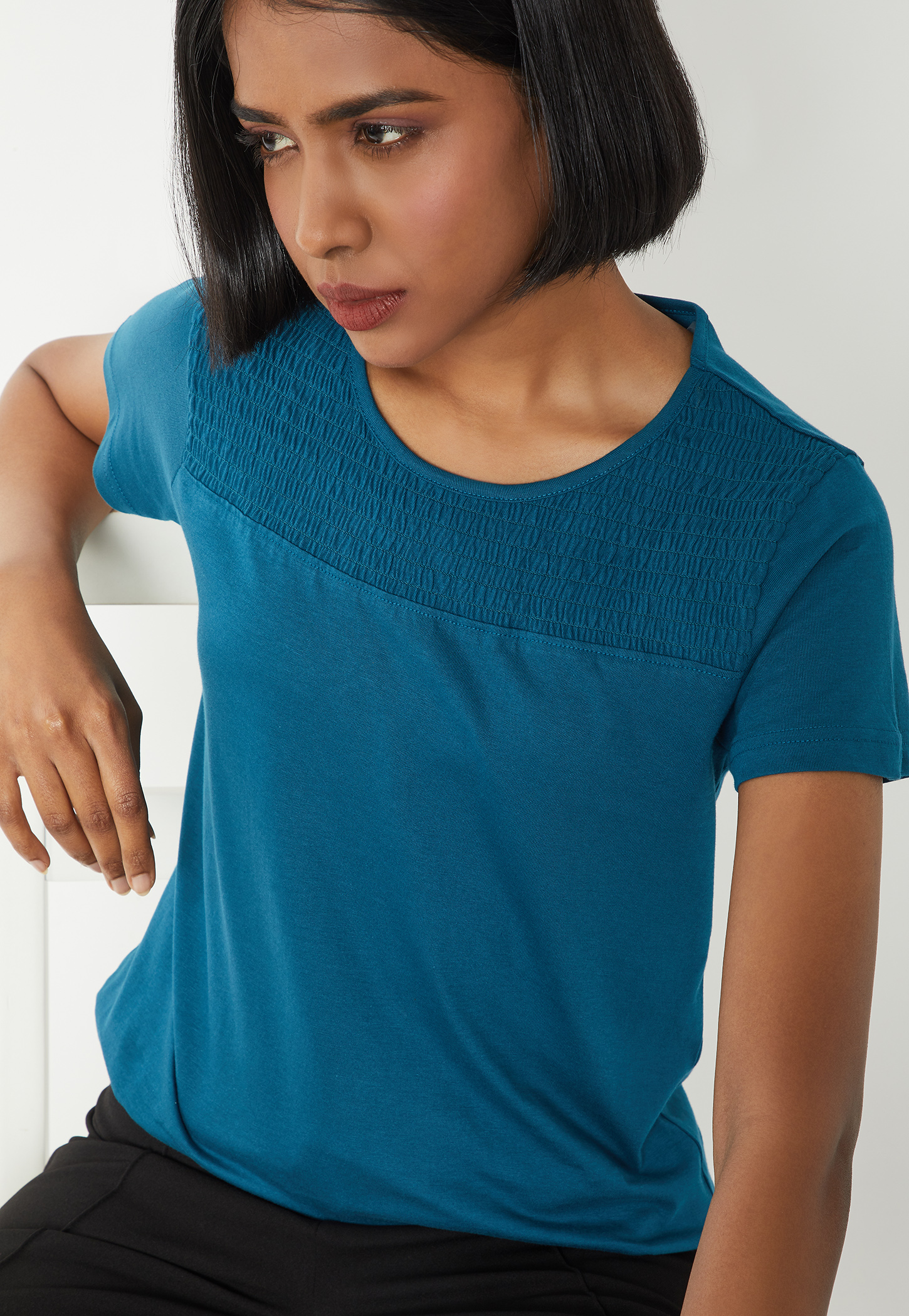 Women Smocked T-shirt-picture-41