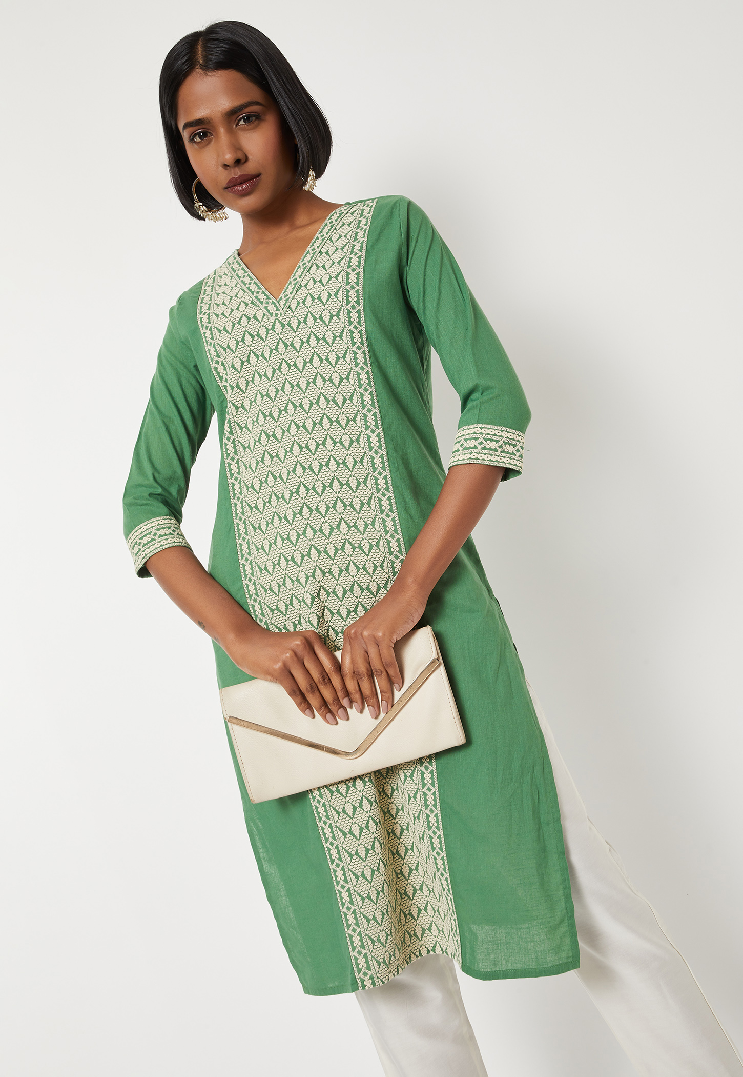 Women Embroidered Panel Straight Kurta-picture-32
