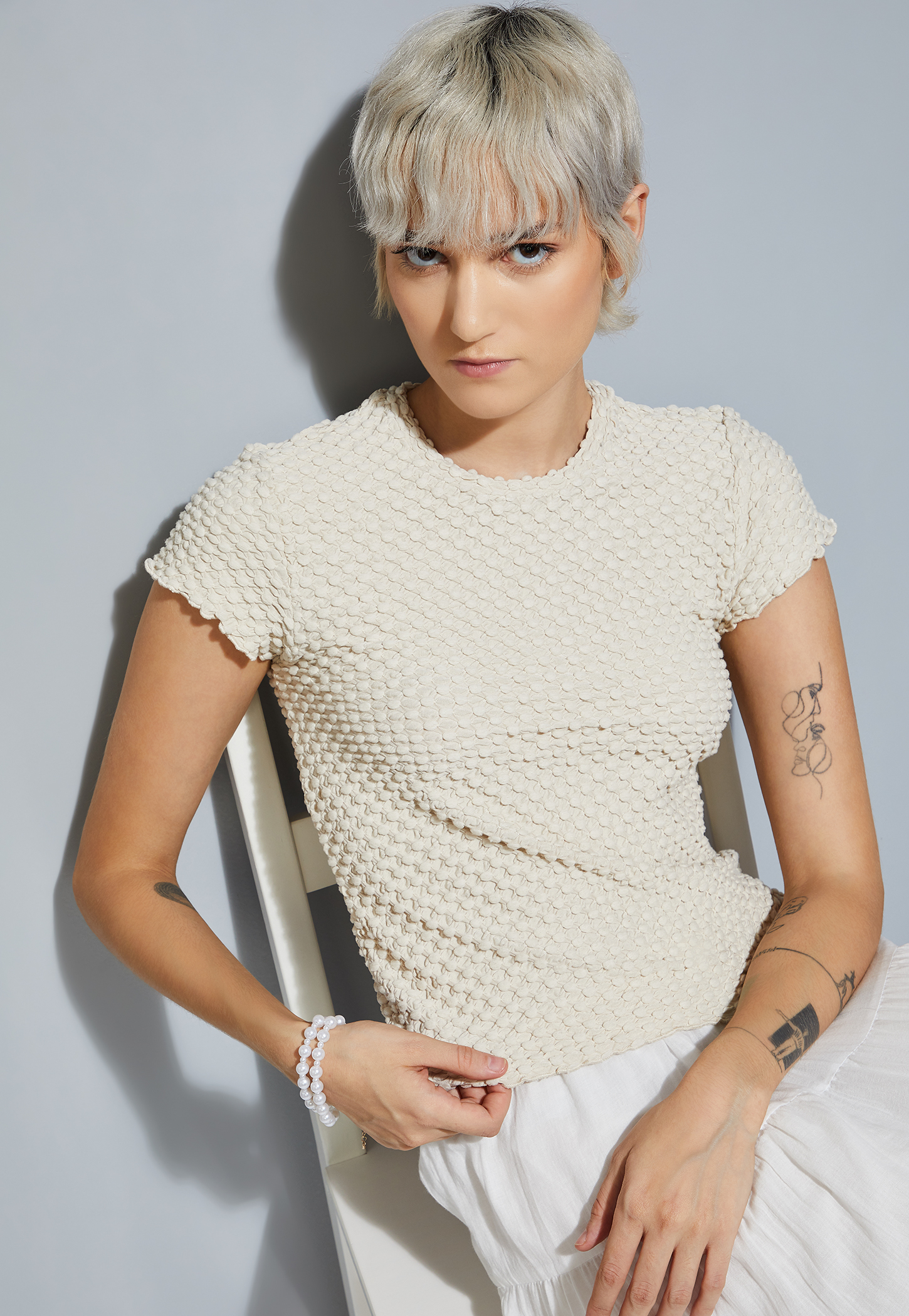 ALAYA F x URB_N Women Textured Top-picture-16