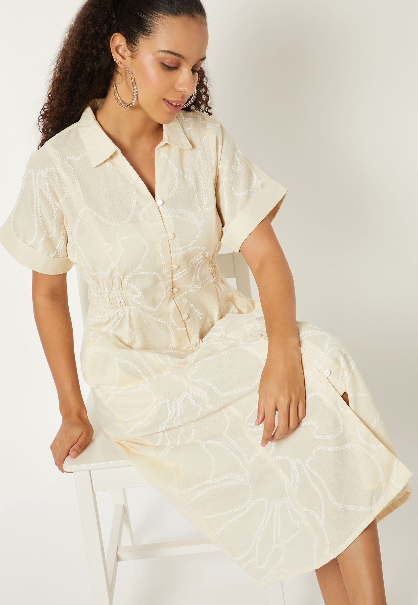 Women Embroidered Shirt Dress-picture-35
