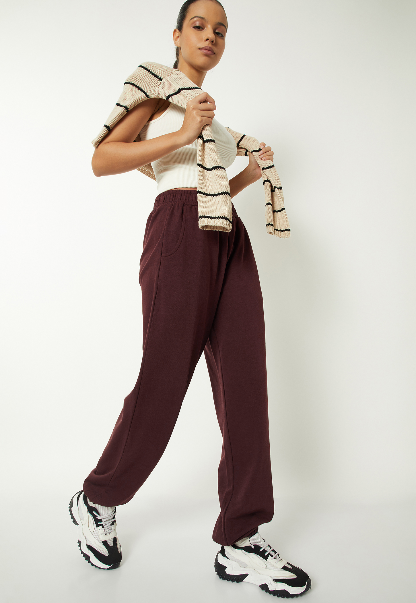 Women Solid Athleisure Joggers-picture-20