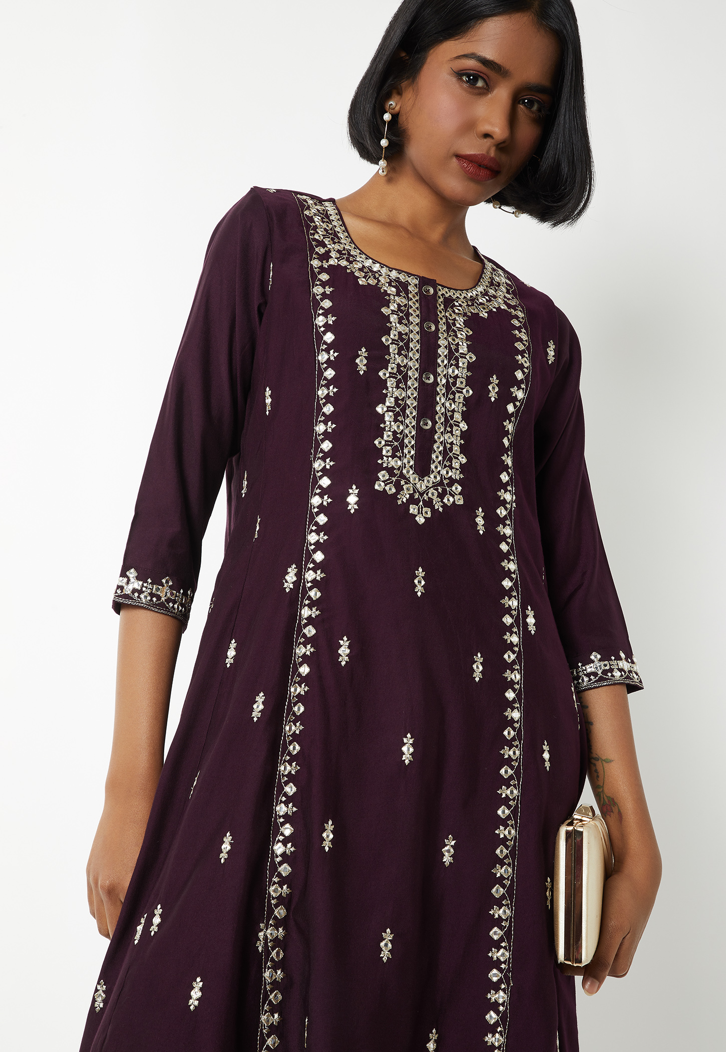 Women Embroidered A-line Kurta-picture-49