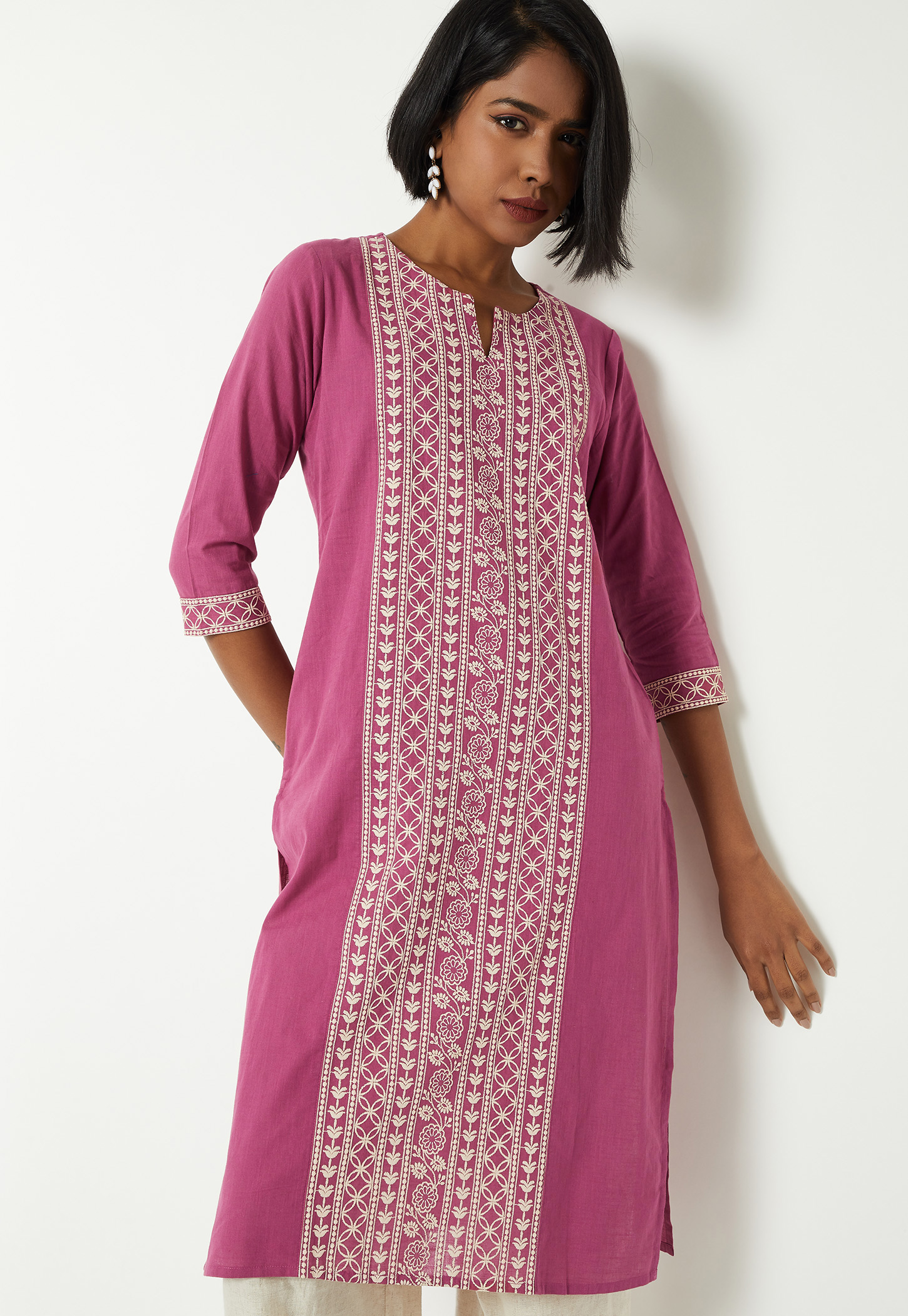 Women Embroidered A-line Kurta-picture-38