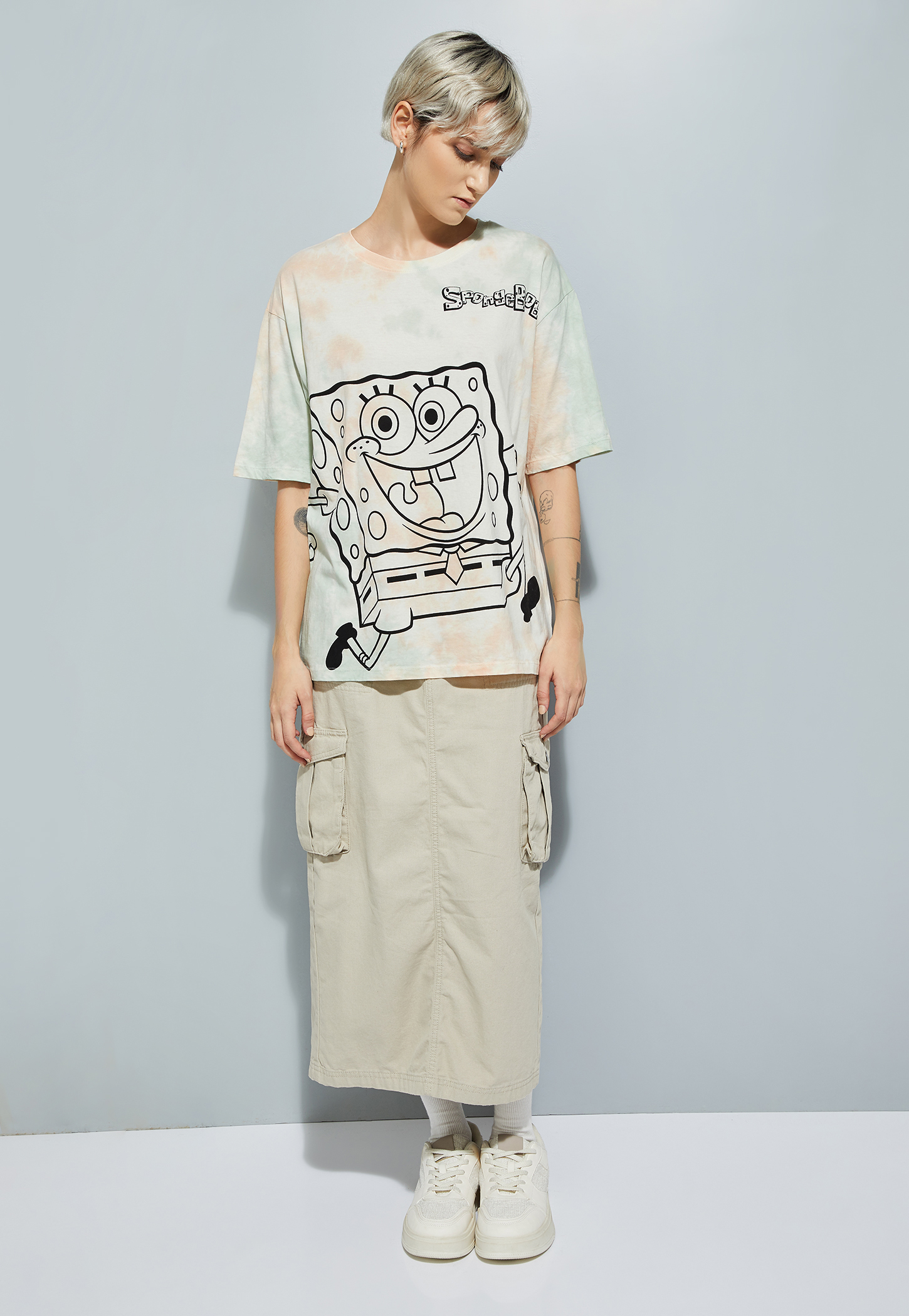 URB_N Women SpongeBob Print Oversized T-shirt-picture-32