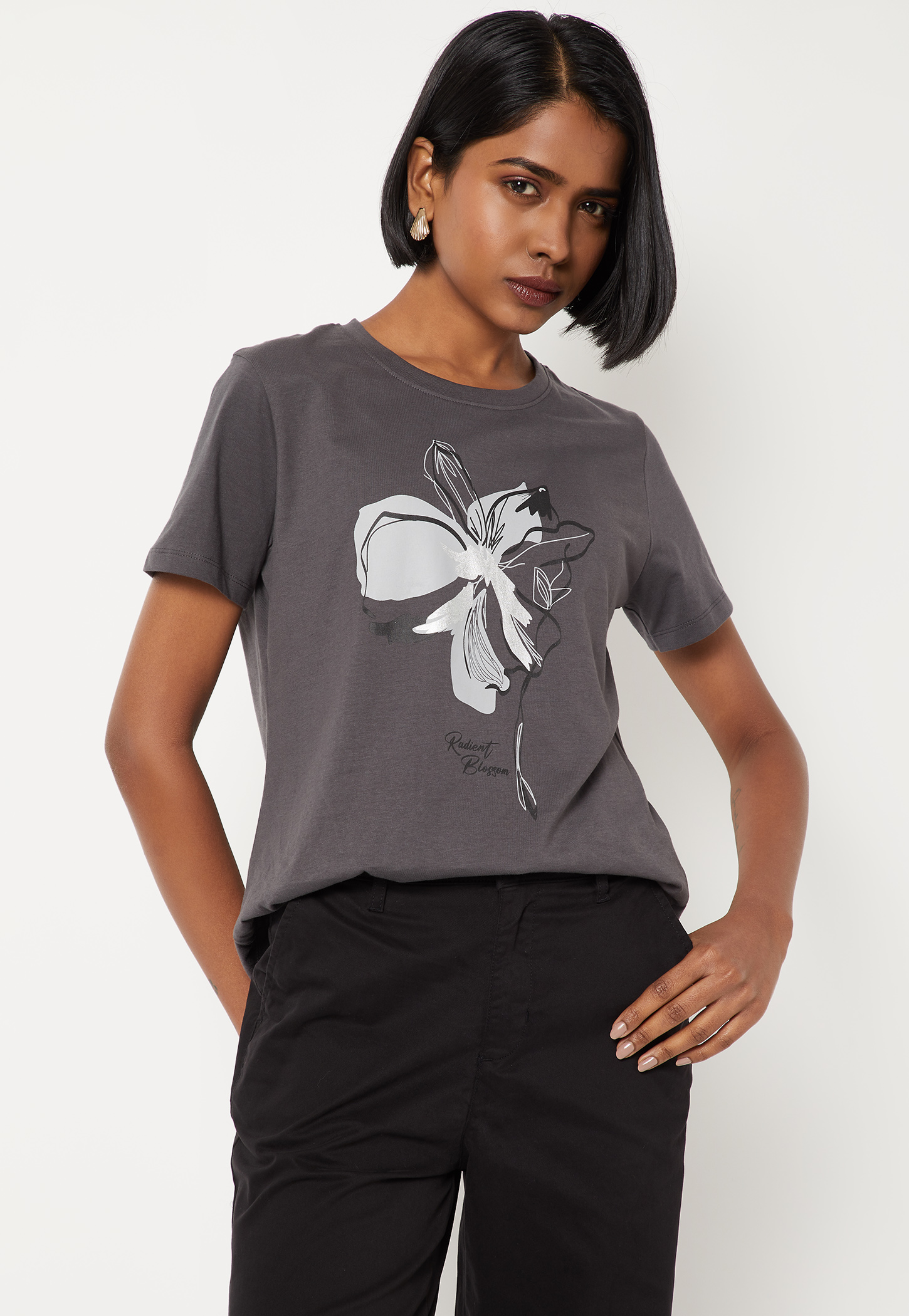 Women Floral Print T-shirt-picture-26