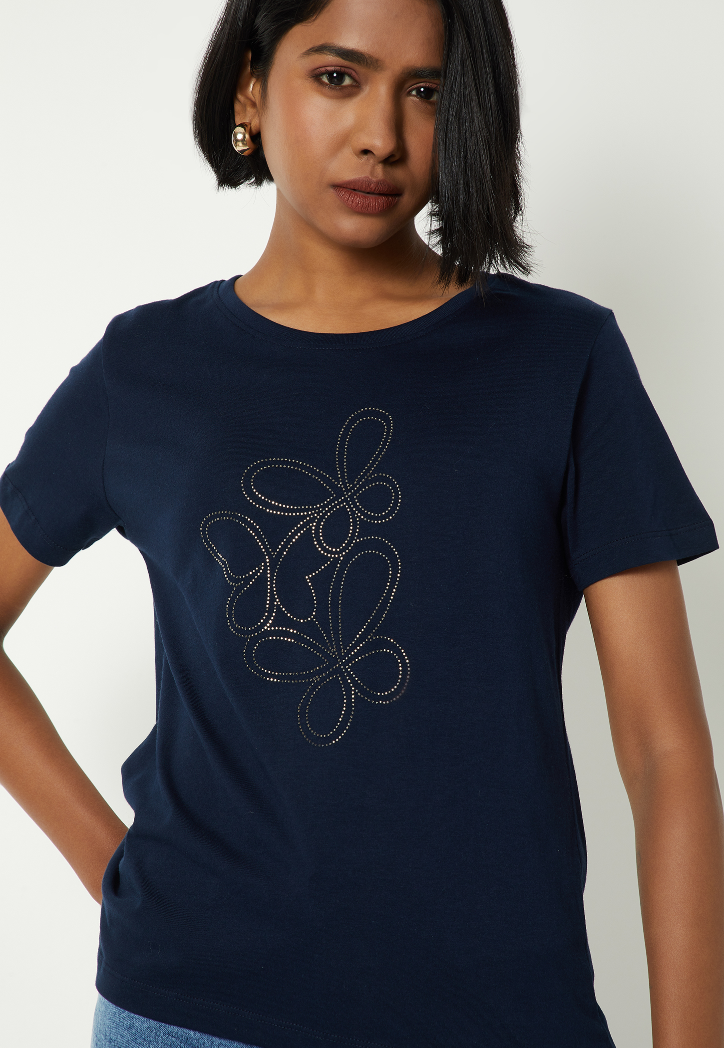 Women Embellished T-shirt-picture-36