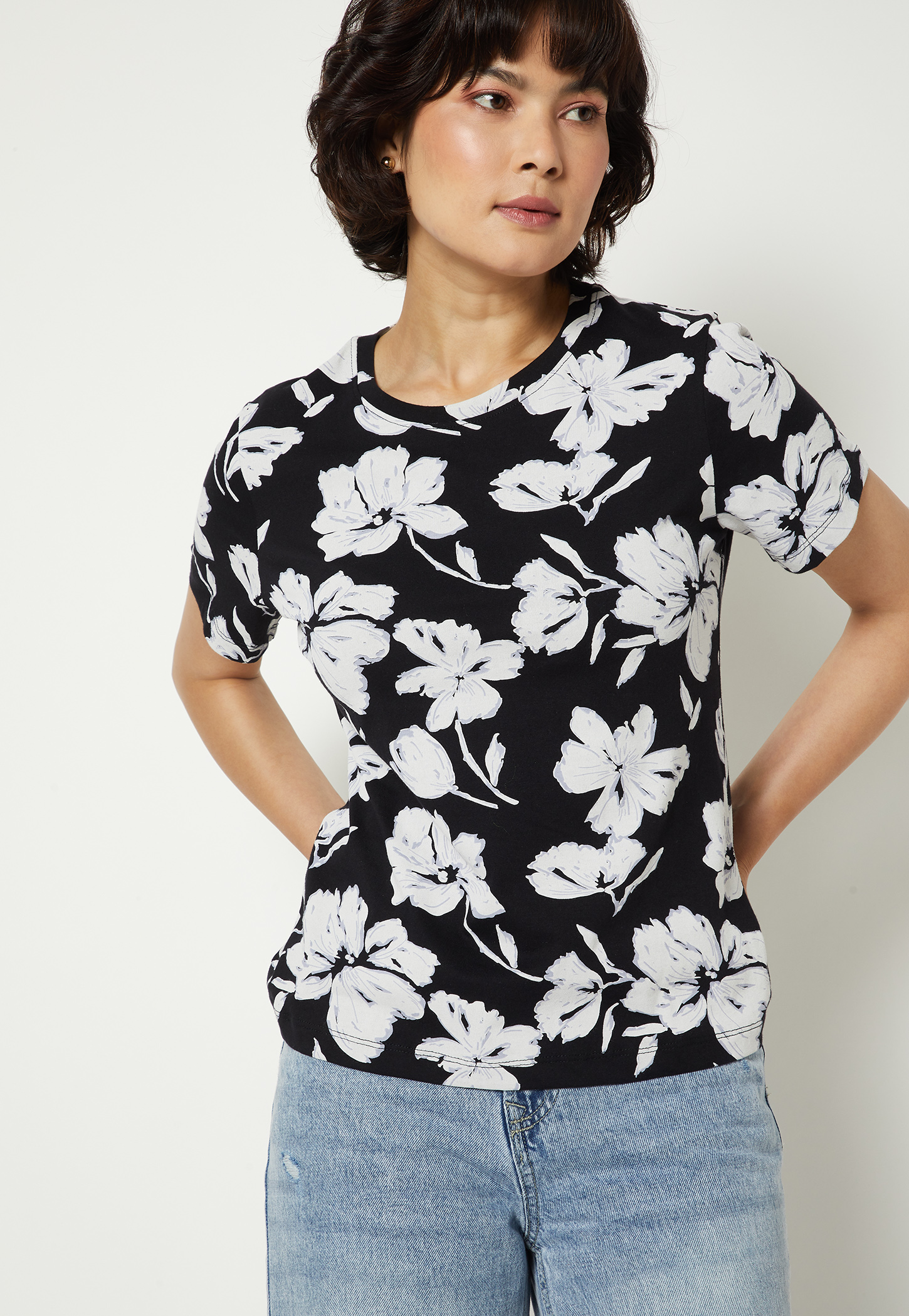 Women Floral Print T-shirt-picture-36